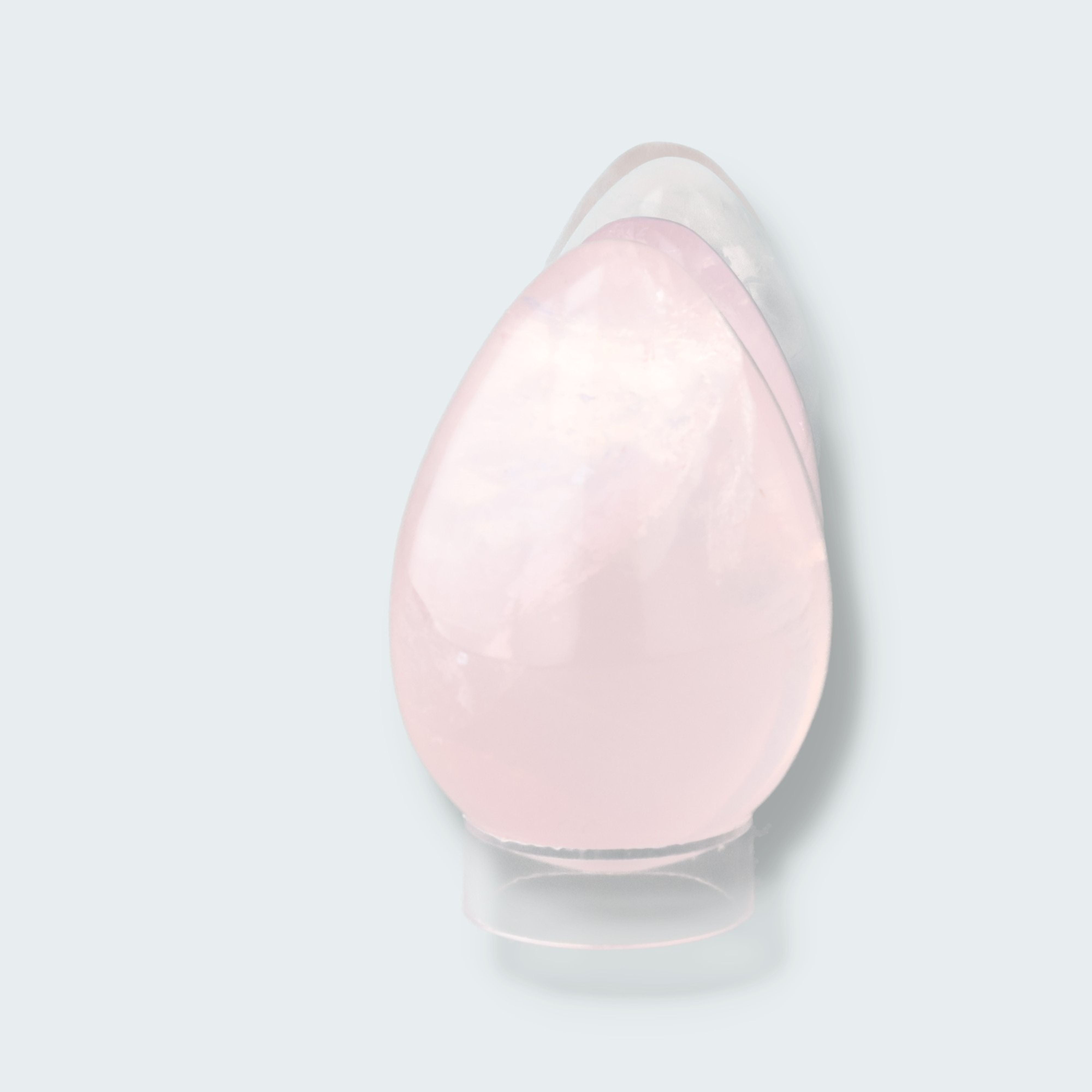 klares Rosenquarz Ei – Ansicht 4