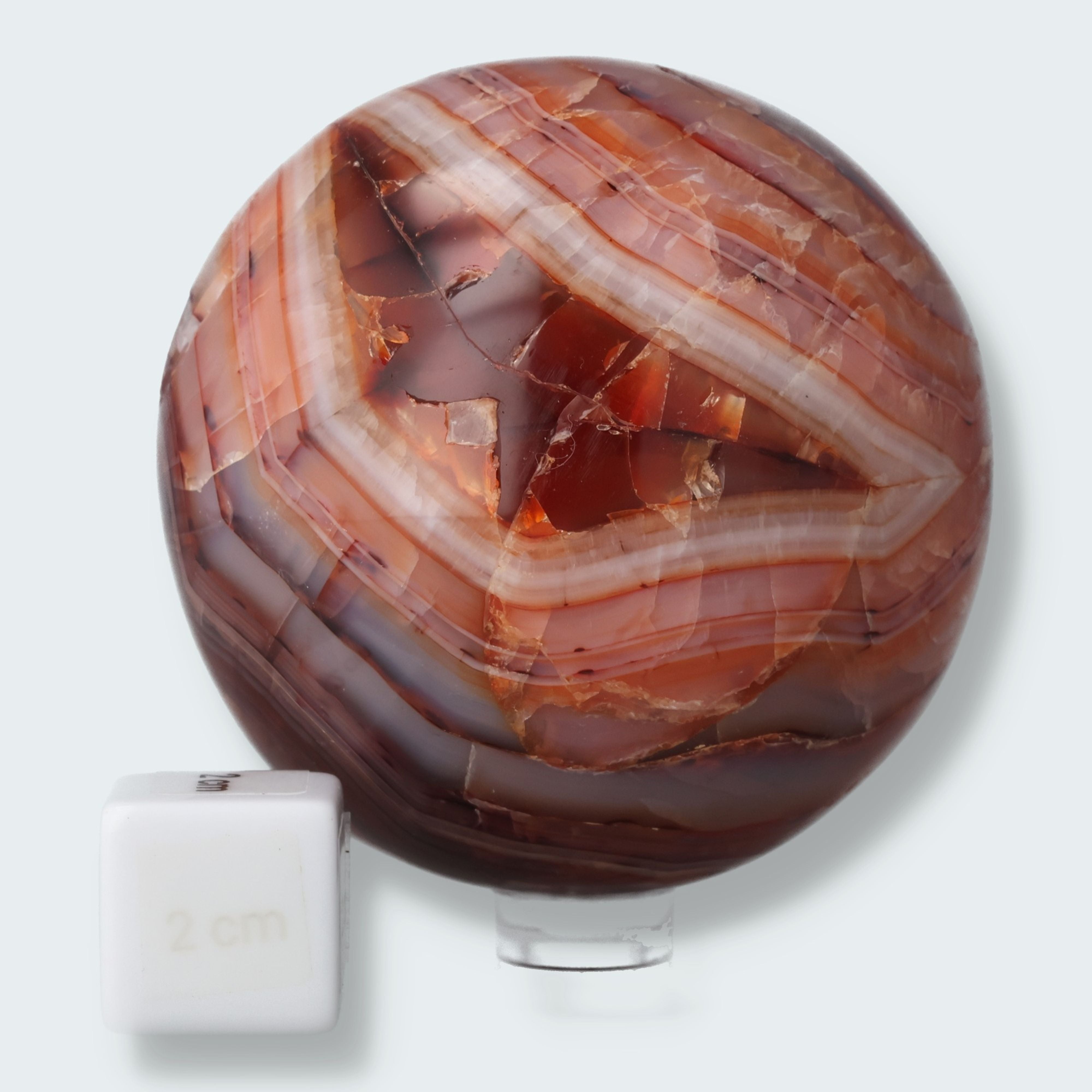 Kugel aus rotem Karneol Achat (7 cm, 554g) – Ansicht 4