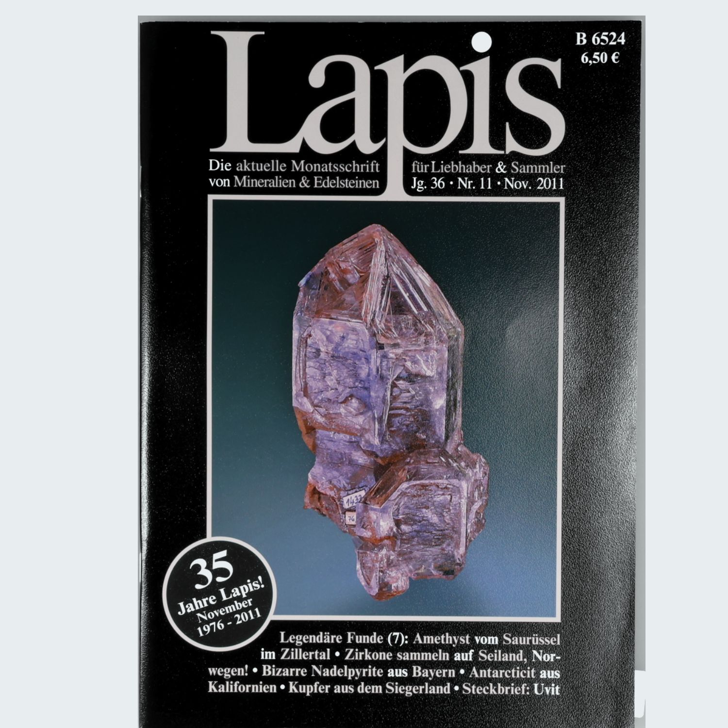 Lapis Magazin Jahrgang 2011 Jg. 36 Mineralogie Fachzeitschrift für Sammler