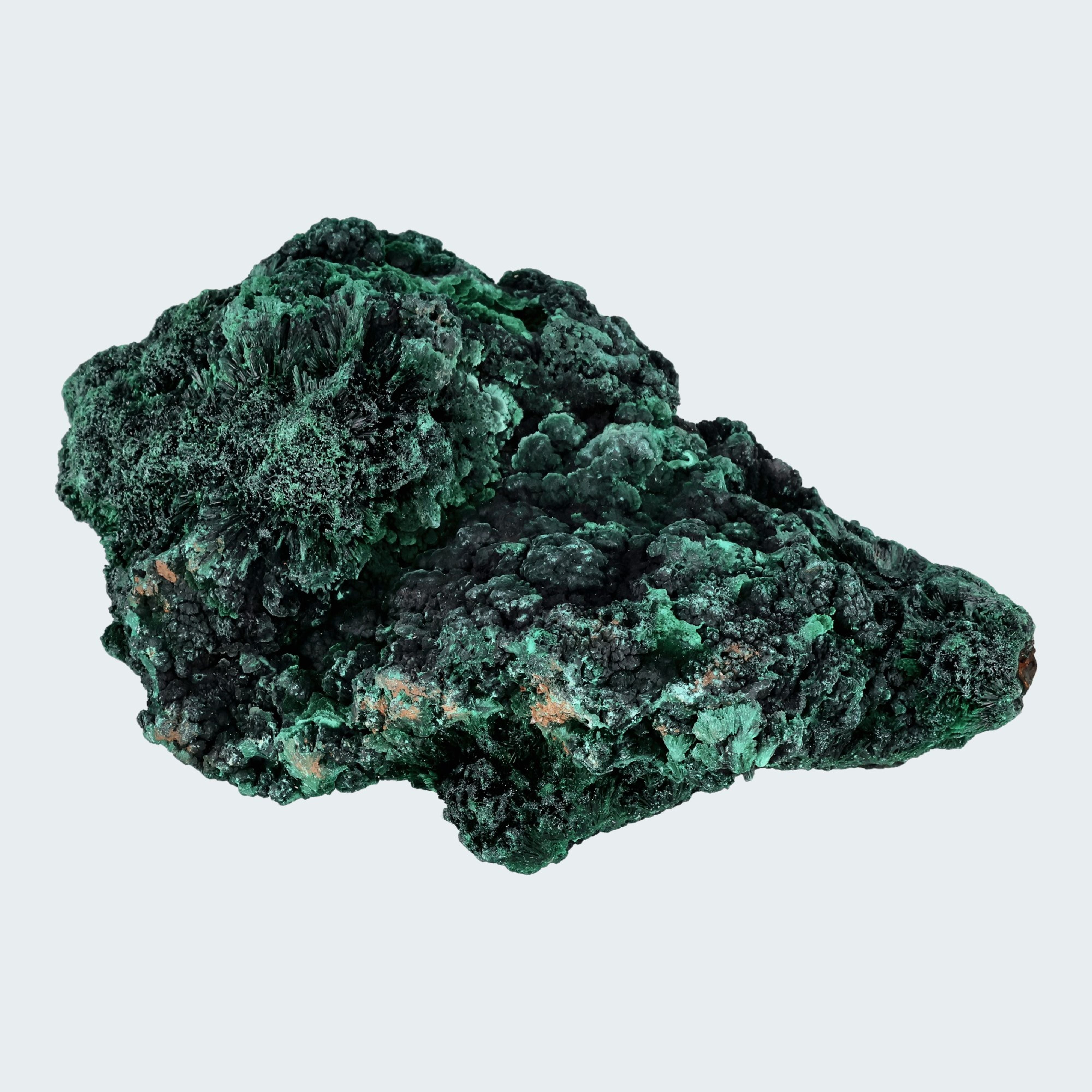Malachit (fibrös) Handstufe aus dem Kongo – Ansicht 2