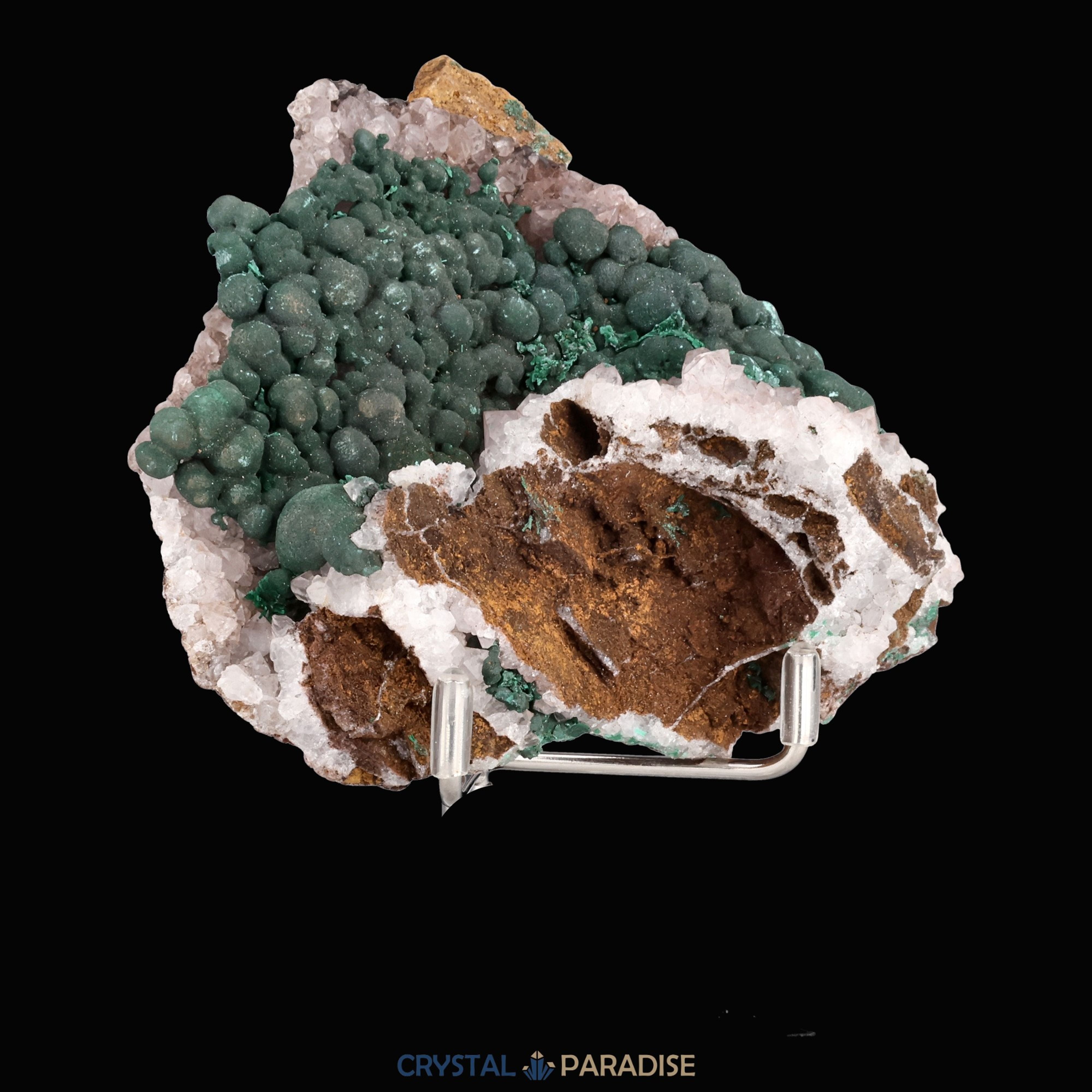 Malachit in Kongo Quarz mit Dolomit Matrix aus Kambove, Kongo (150g) – Ansicht 26