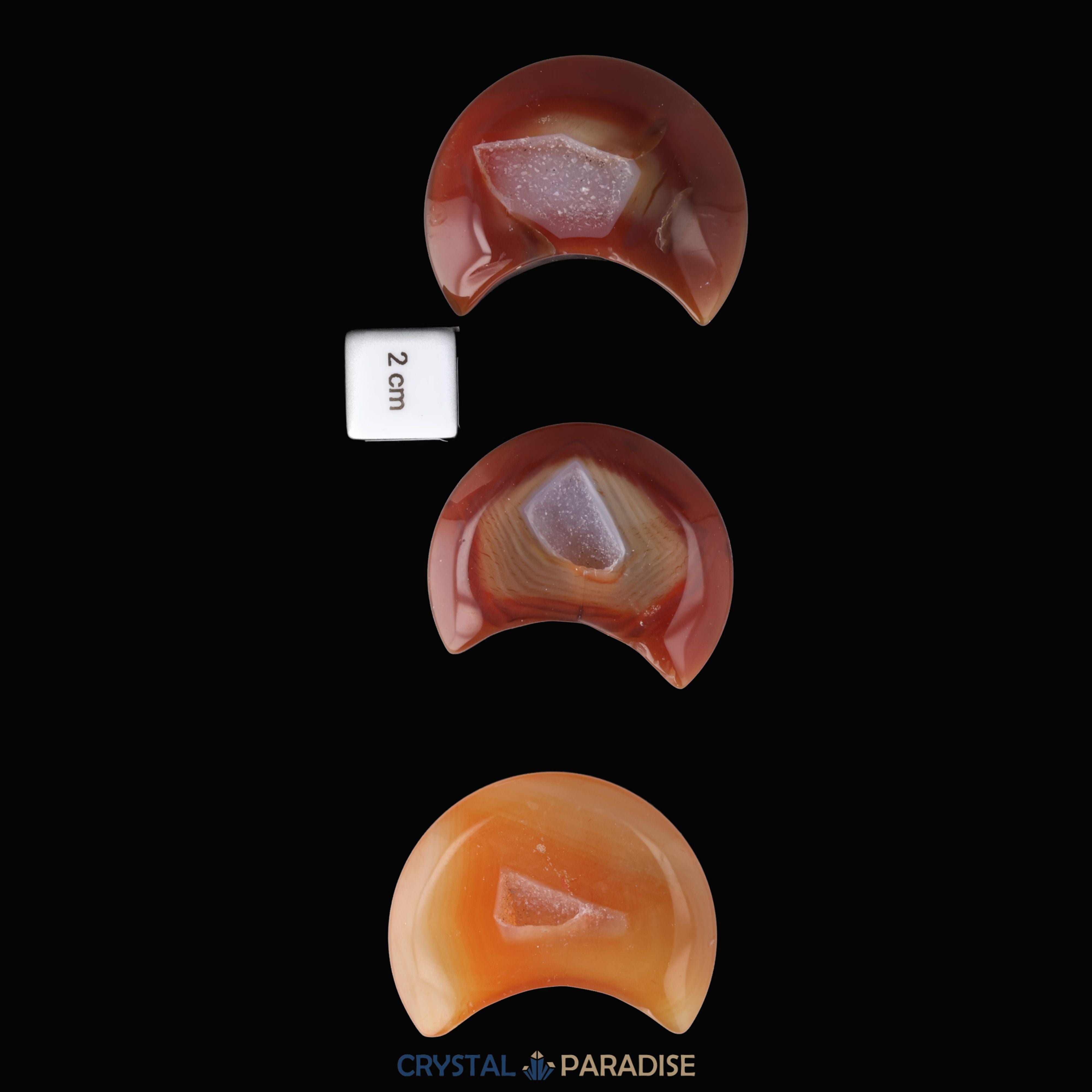 Mond aus rotem Karneol Achat – Ansicht 5