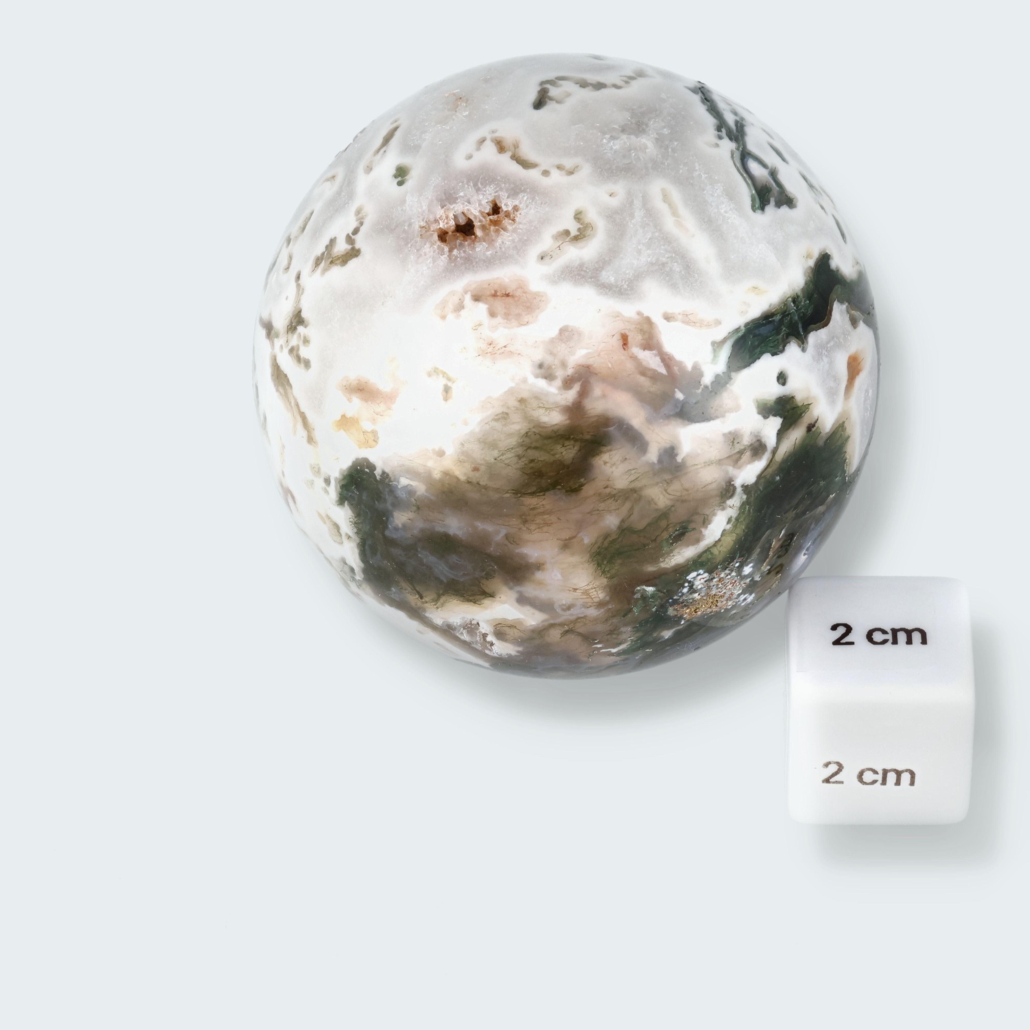 Moosachat Druzy Kugel (ca. 6 cm) – Ansicht 2