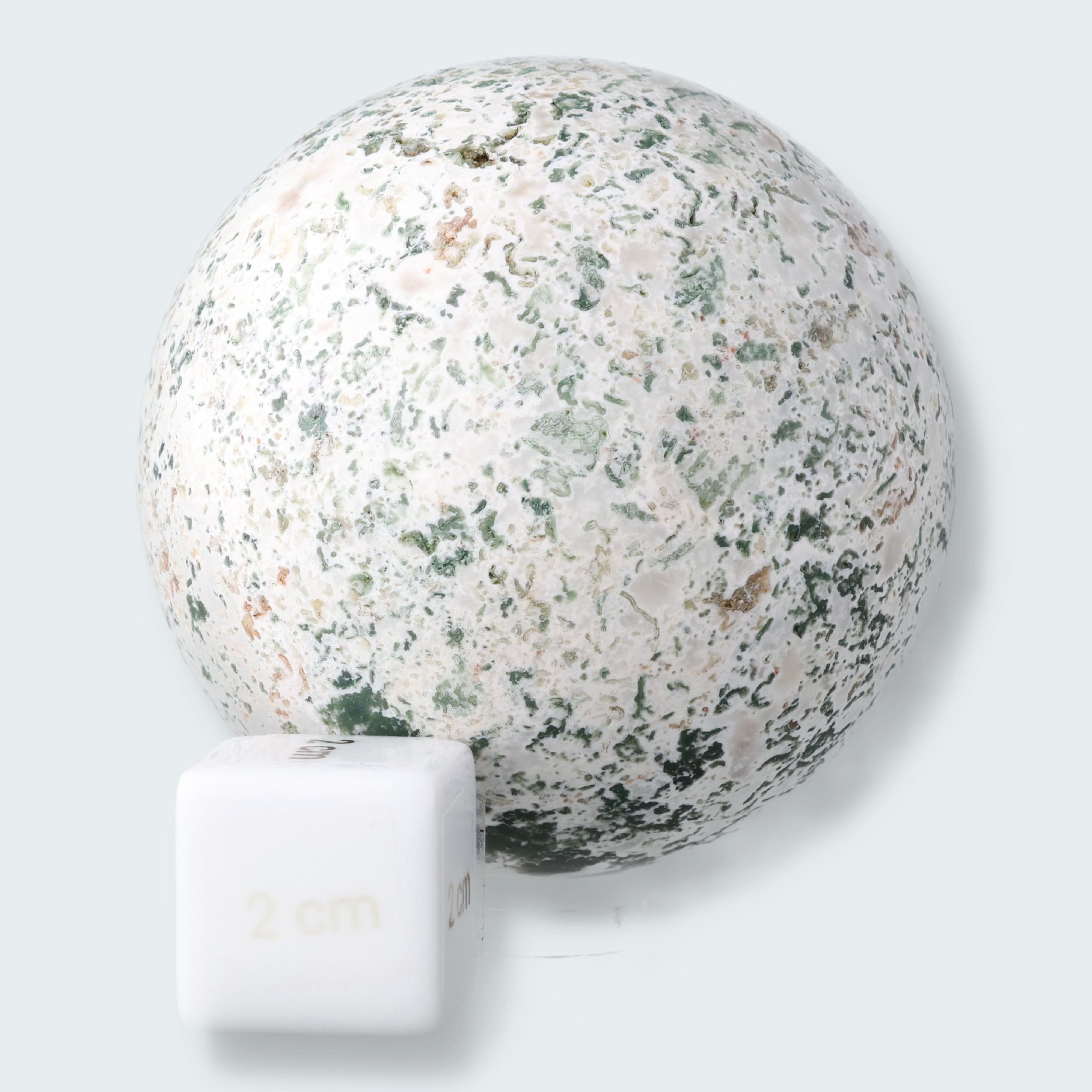 Moosachat Kugel weiss-grün (ca. 6 cm) – Ansicht 3