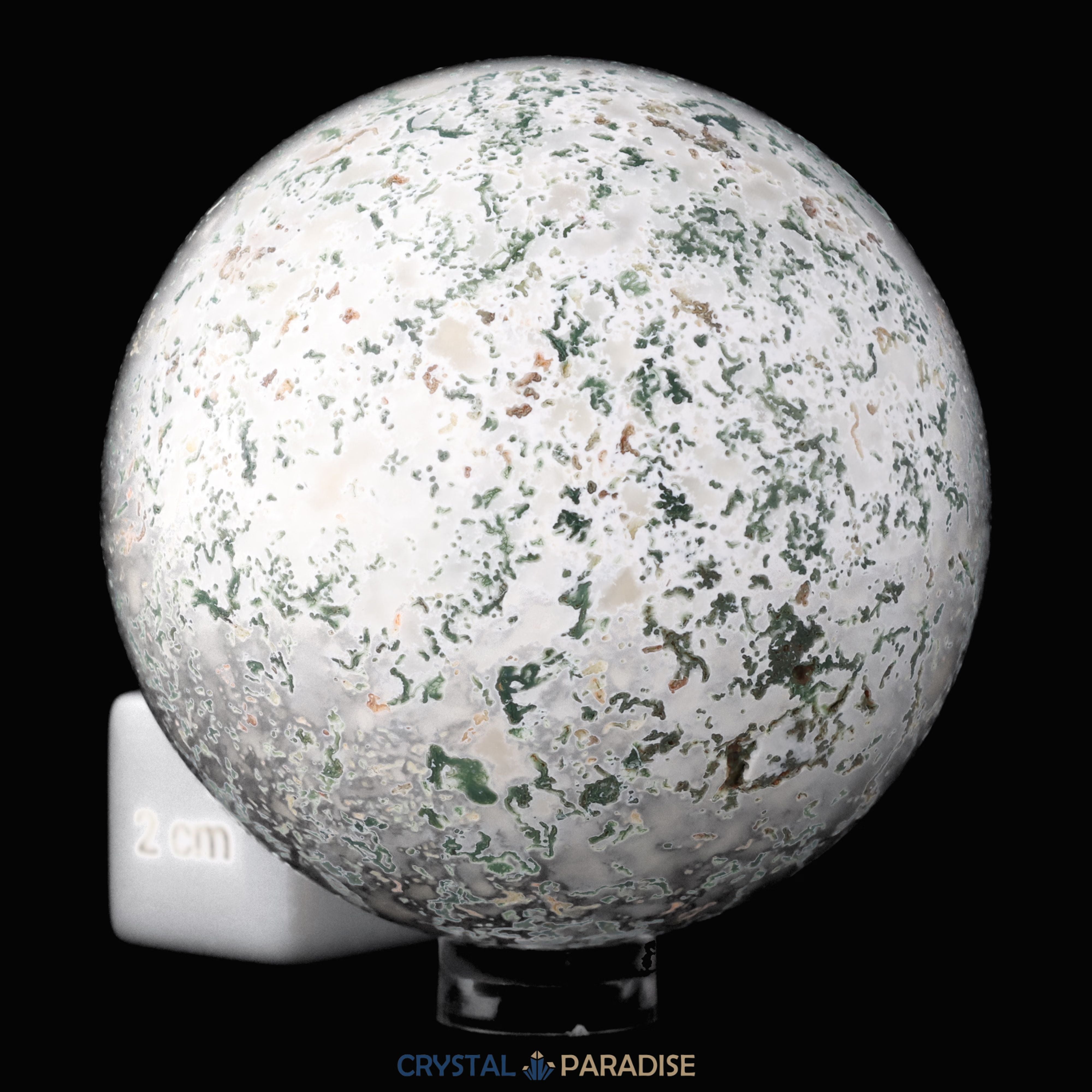 Moosachat Kugel weiss-grün (ca. 6 cm) – Ansicht 8