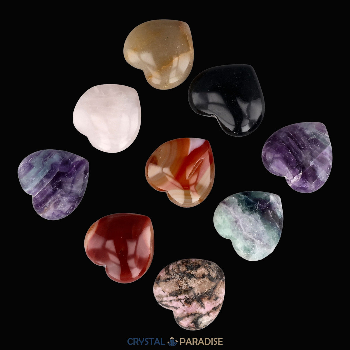 Mystery Crystal Hearts - Herzen aus verschiedene Steinarten – Ansicht 11