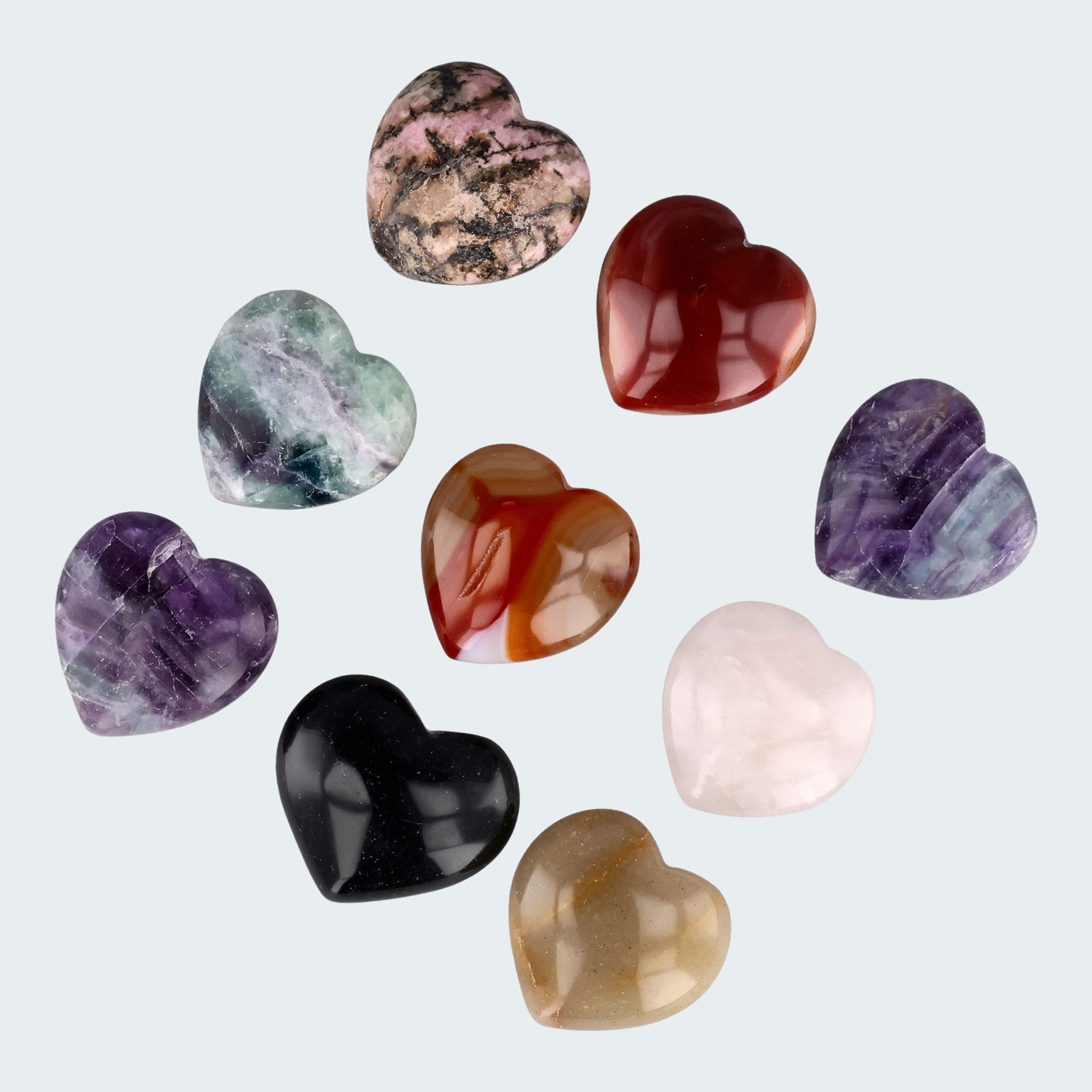 Mystery Crystal Hearts - Herzen aus verschiedene Steinarten – Ansicht 2