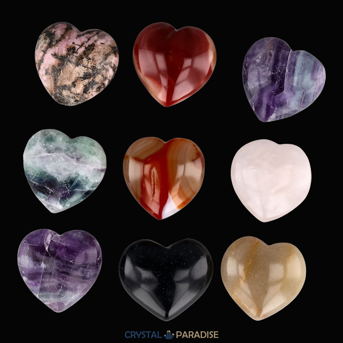 Mystery Crystal Hearts - Herzen aus verschiedene Steinarten – Ansicht 4