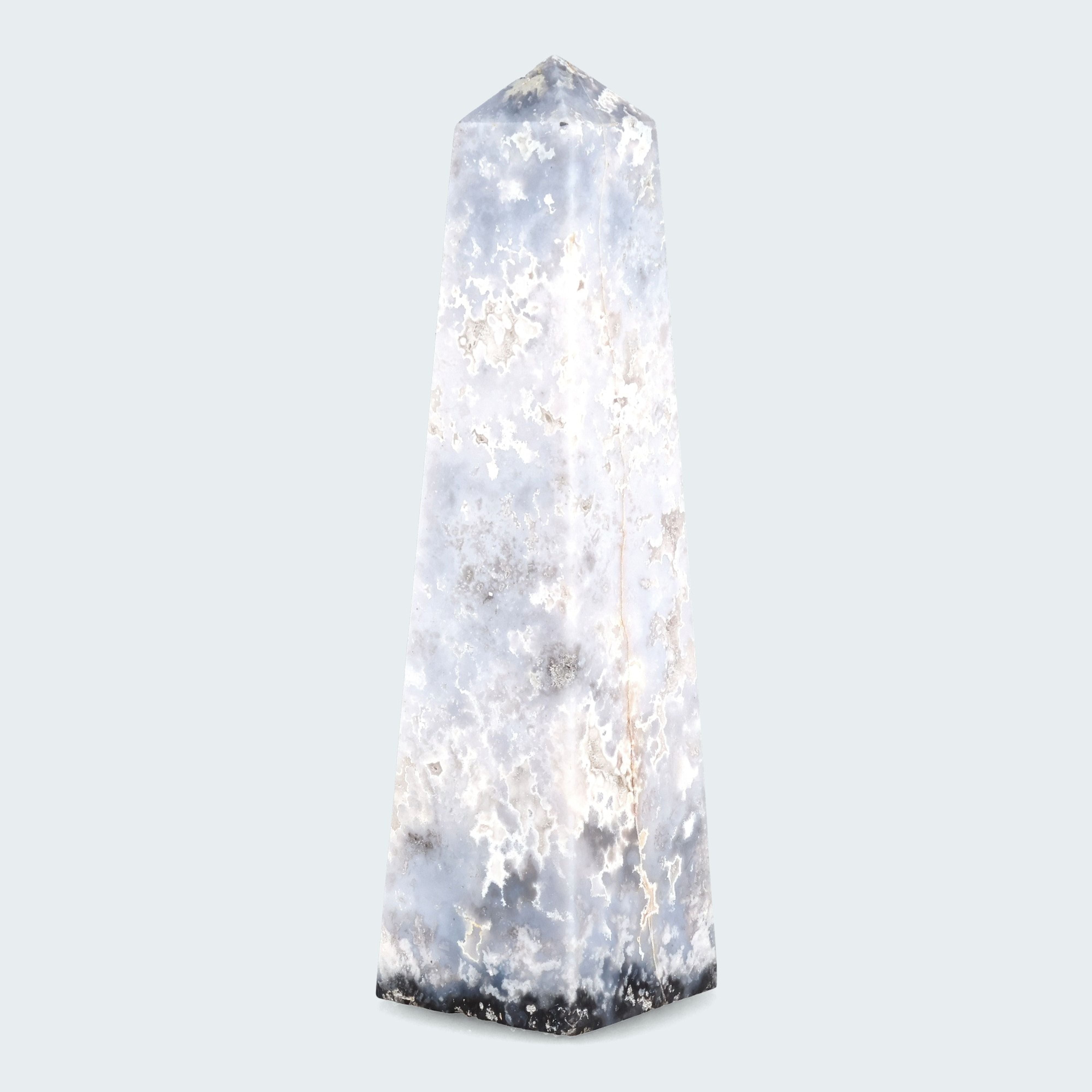 Obelisk aus Blue Pacific Achat (250-350g) – Ansicht 2