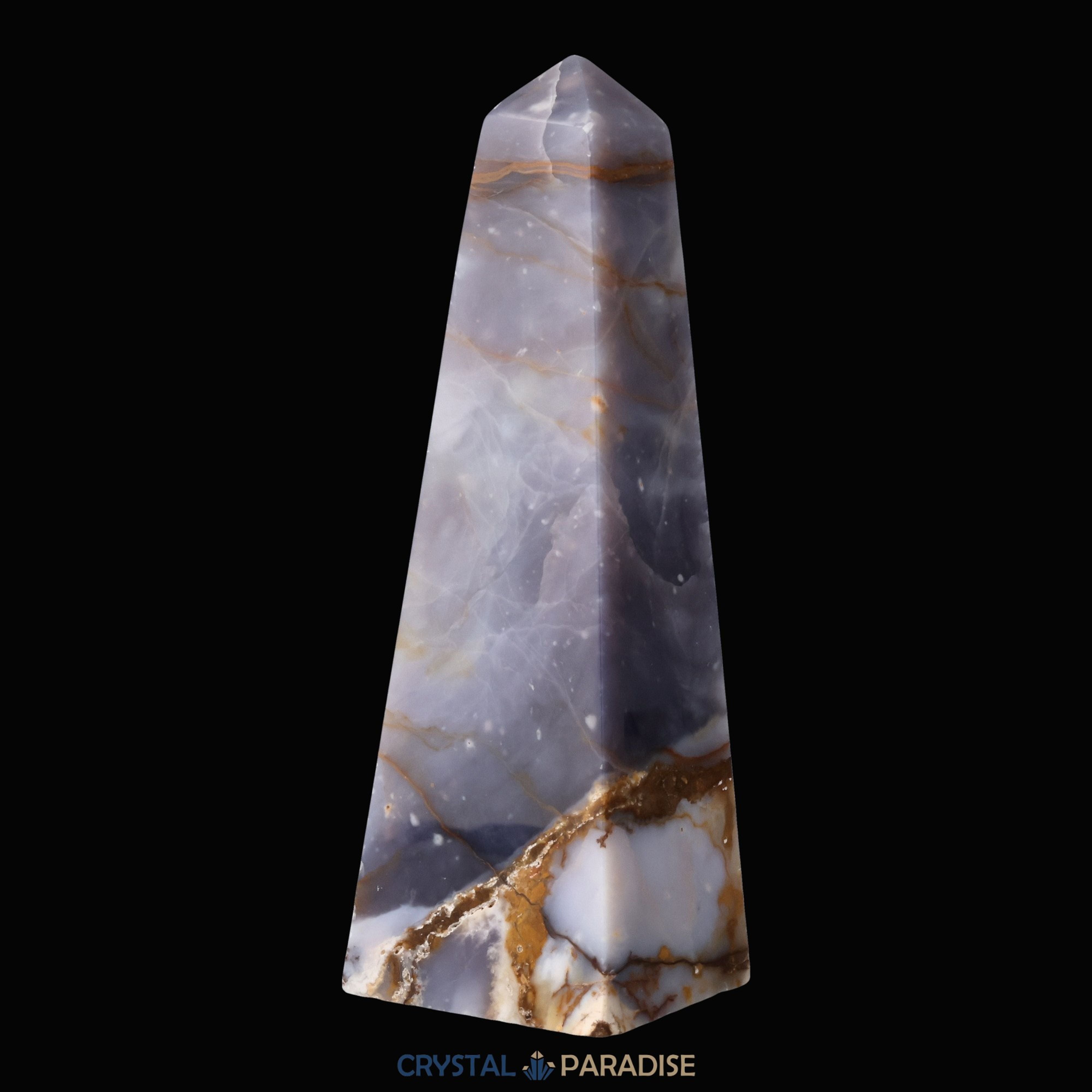 Pink Plume Achat Obelisk – Ansicht 4