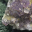 Violet fluorite from Mexico with white and yellow quartz deposits (351g) - hand specimen with very beautiful white quartz deposits 