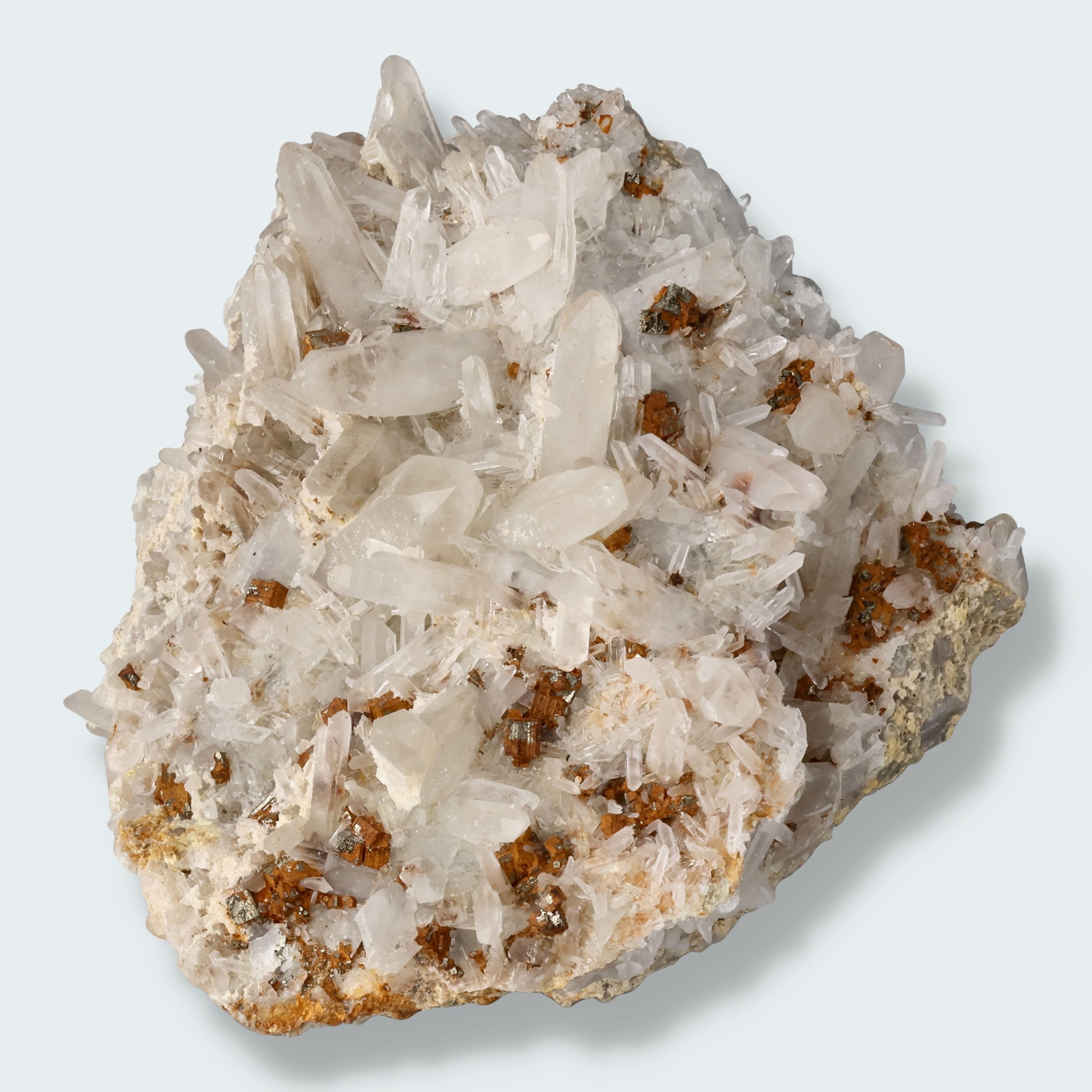 Pyrit an Bergkristall aus Indonesien (1235g) – Ansicht 2