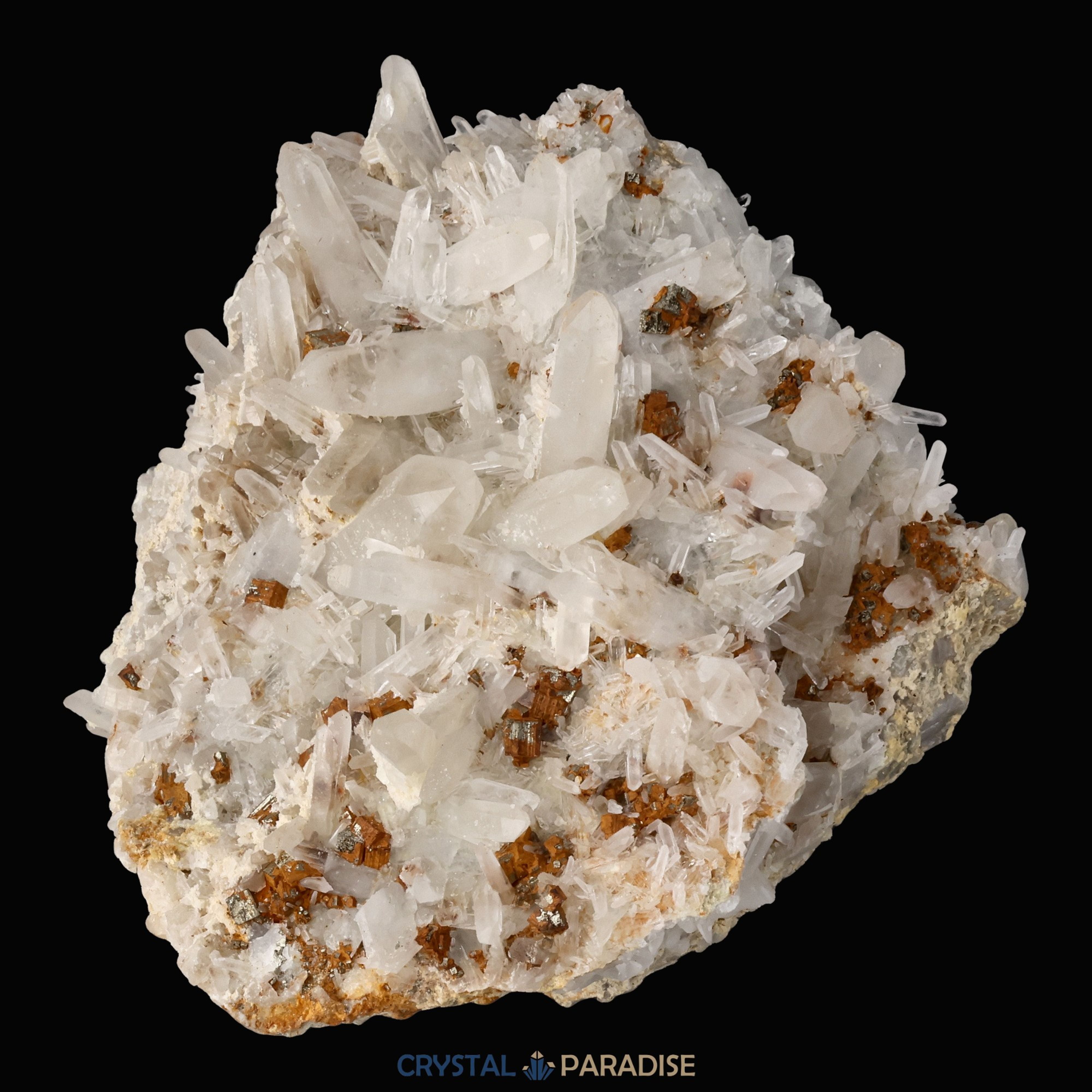 Pyrit an Bergkristall aus Indonesien (1235g) – Ansicht 5