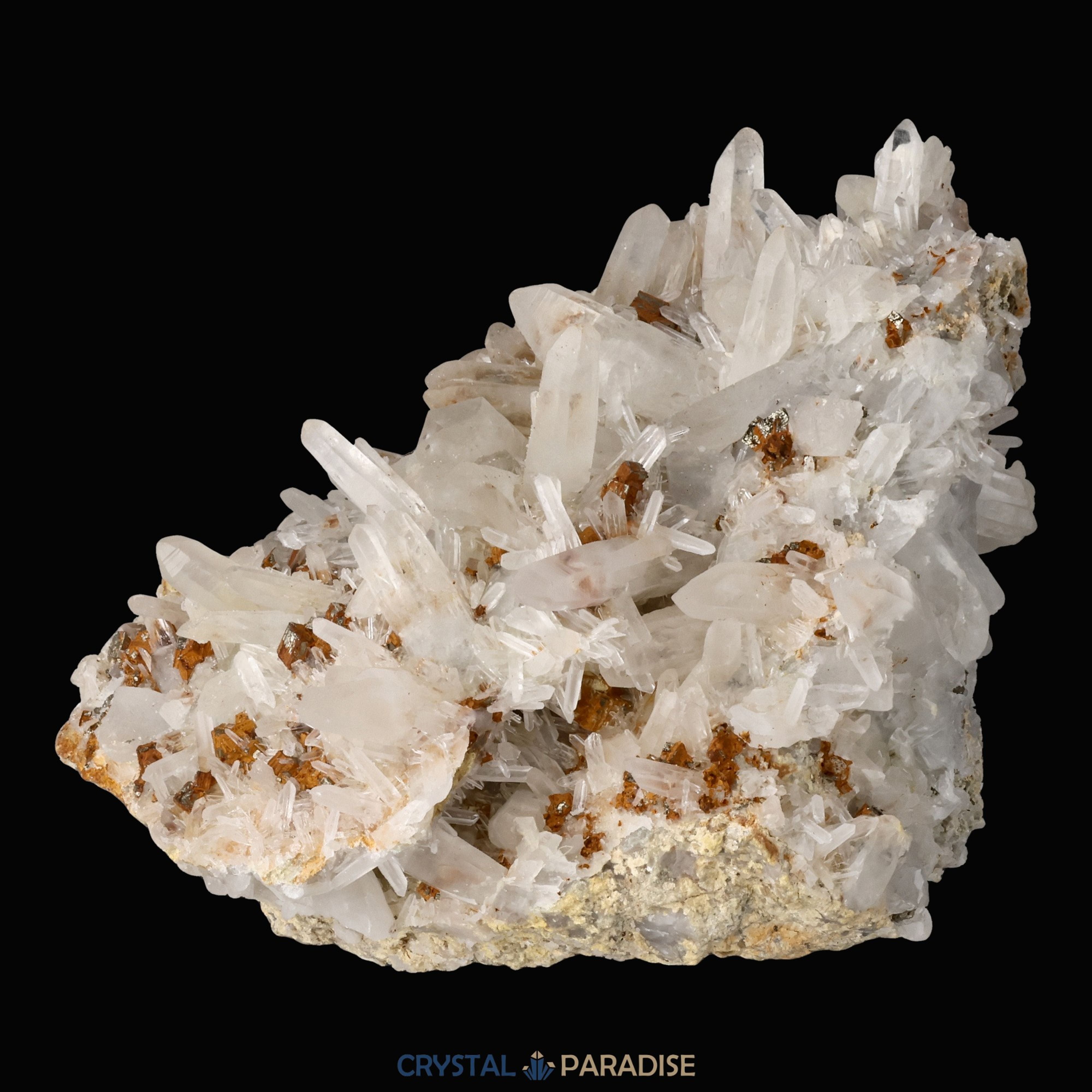 Pyrit an Bergkristall aus Indonesien (1235g) – Ansicht 6