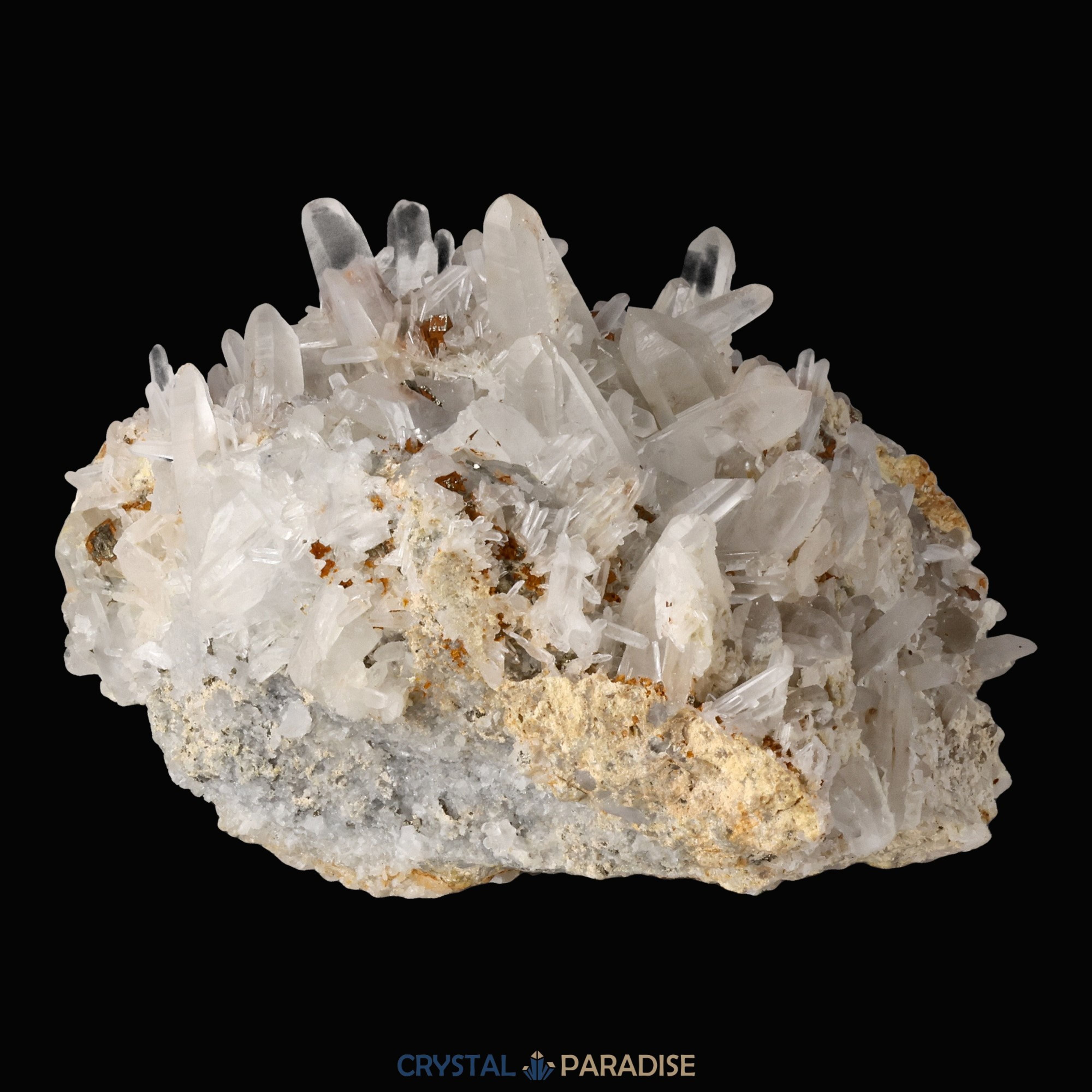 Pyrit an Bergkristall aus Indonesien (1235g) – Ansicht 8