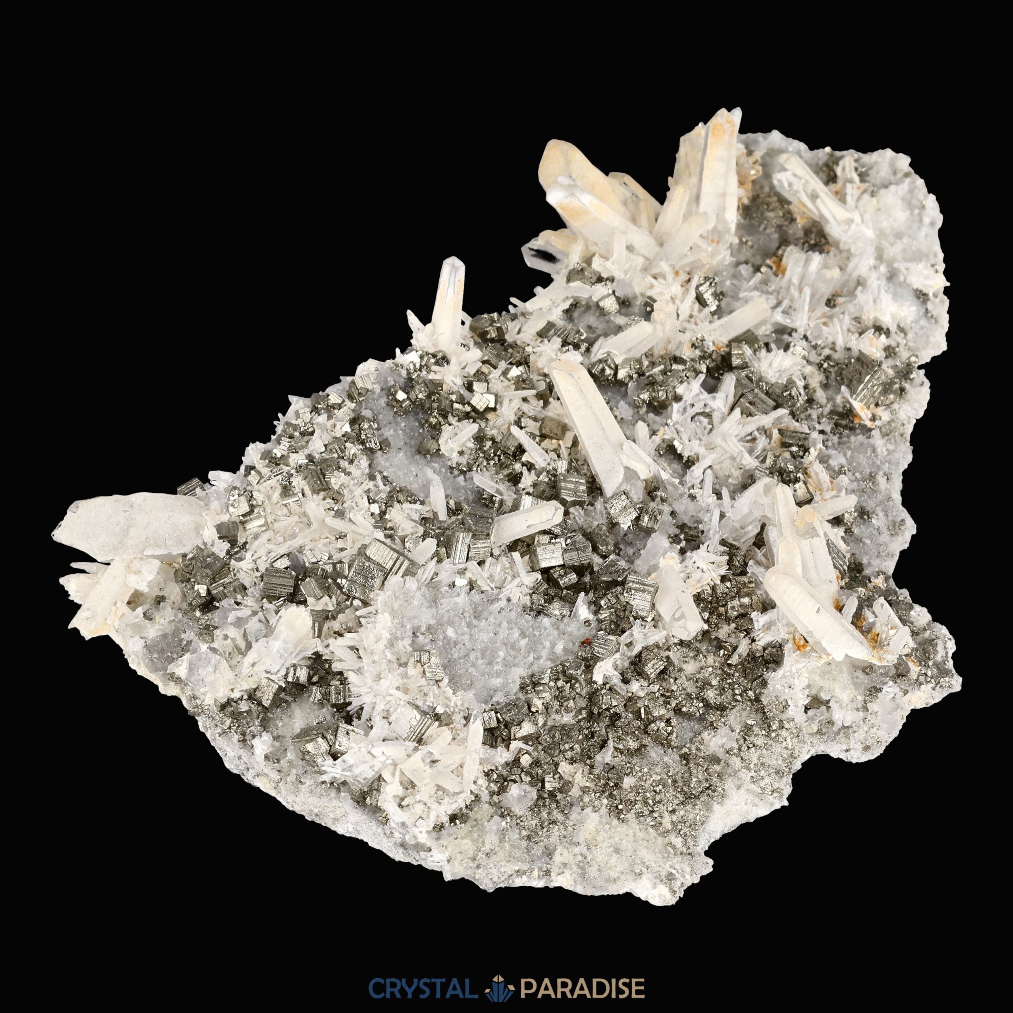 Pyrit an Bergkristall aus Indonesien (284g) – Ansicht 5