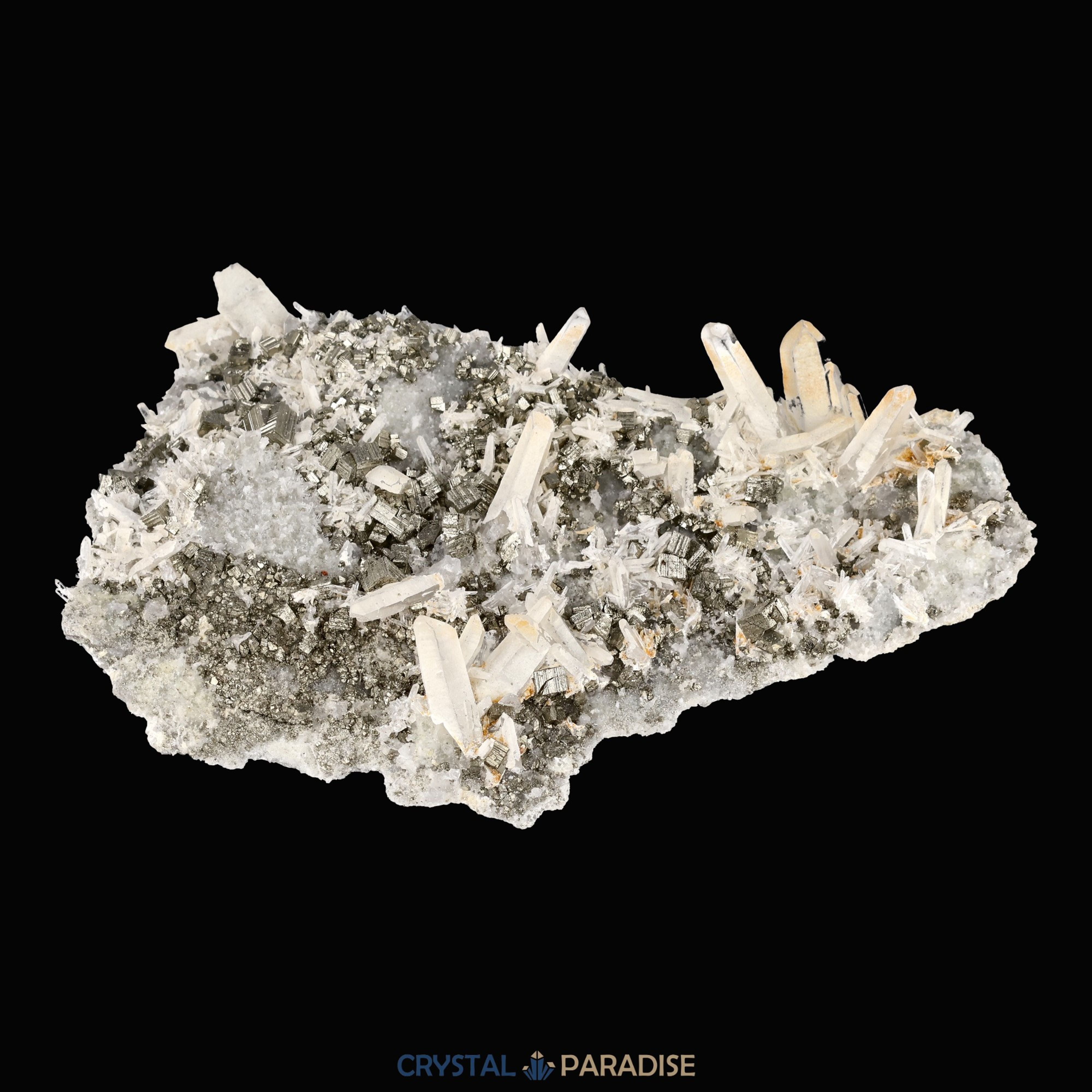 Pyrit an Bergkristall aus Indonesien (284g) – Ansicht 7