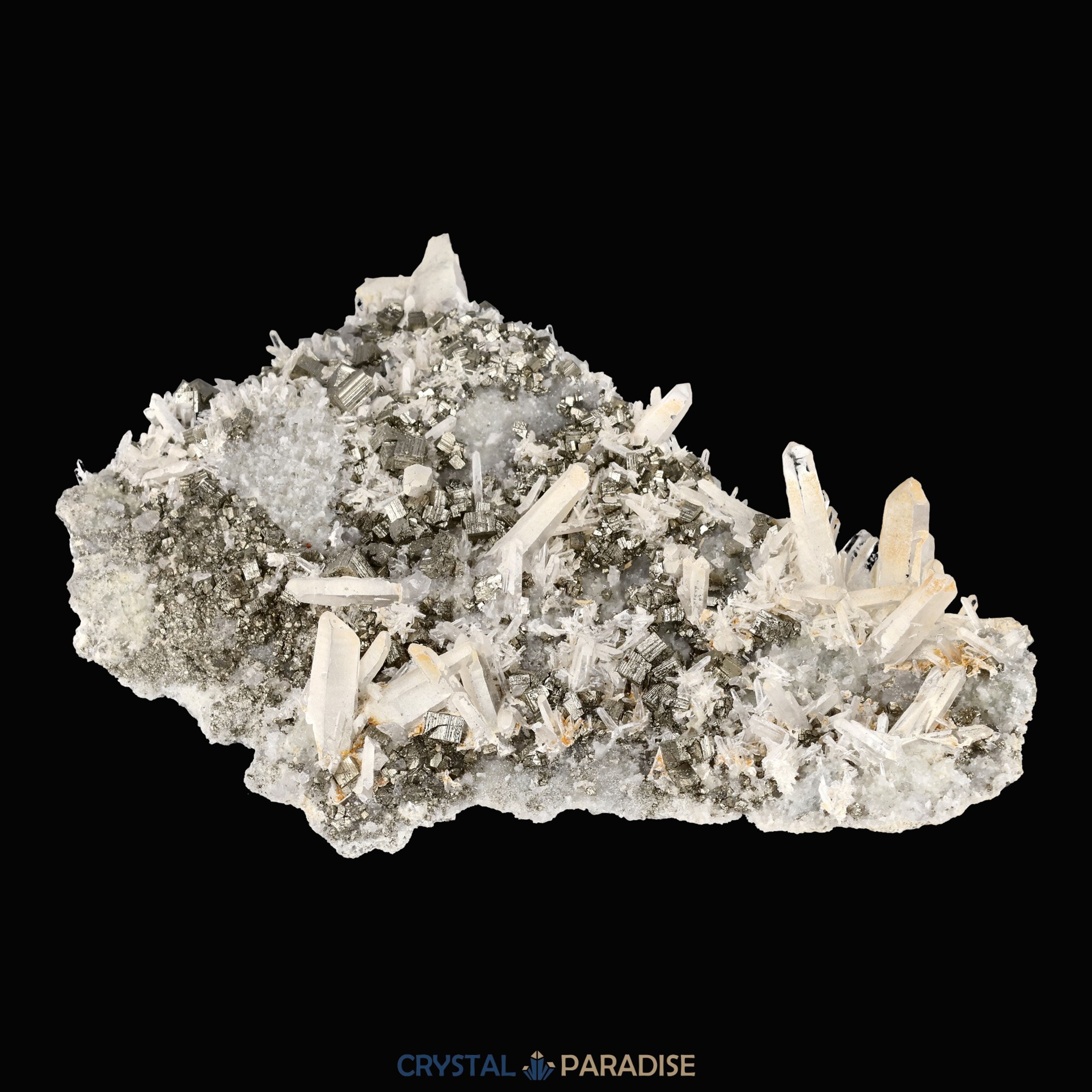 Pyrit an Bergkristall aus Indonesien (284g) – Ansicht 8
