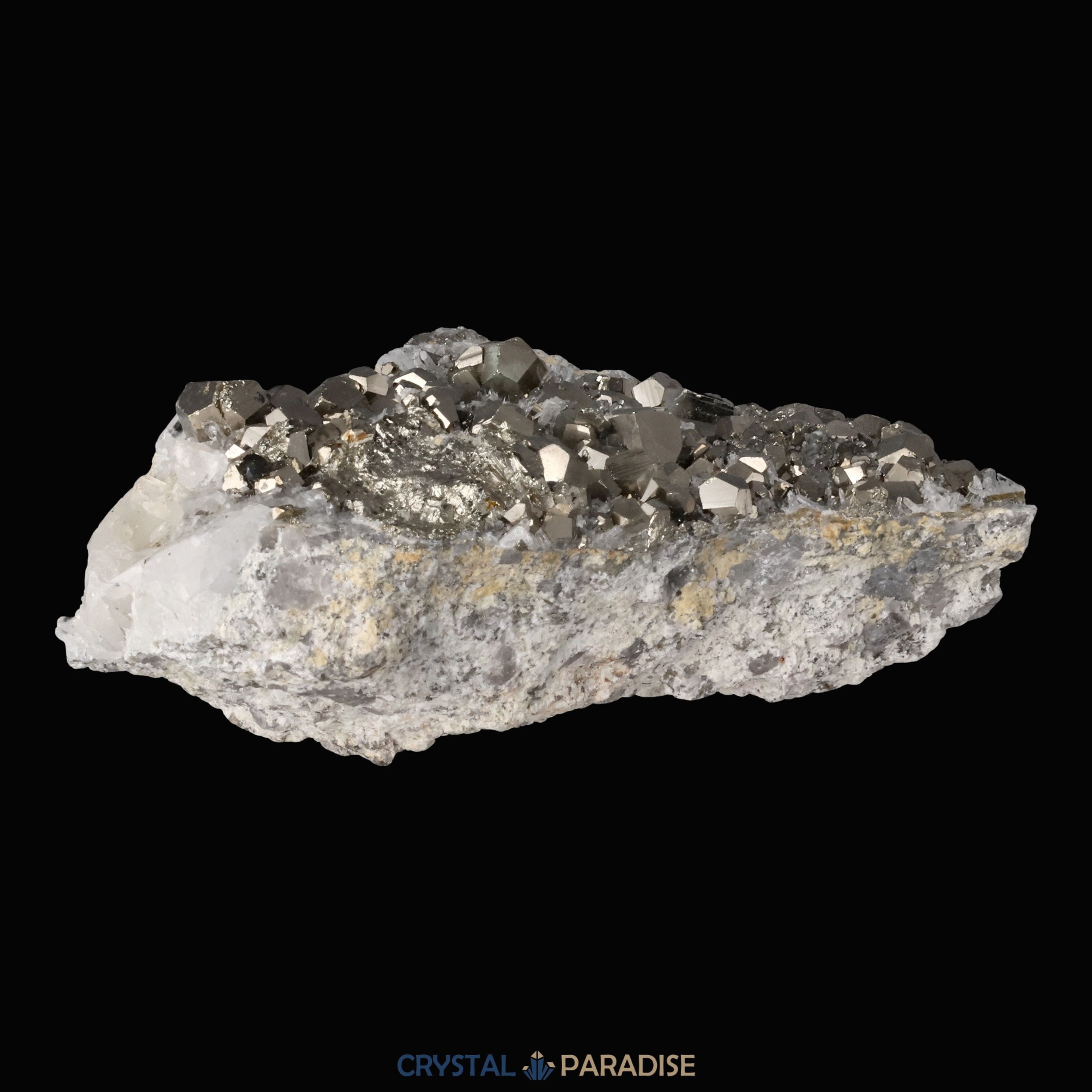 Pyrit an Bergkristall aus Indonesien (467g) – Ansicht 7