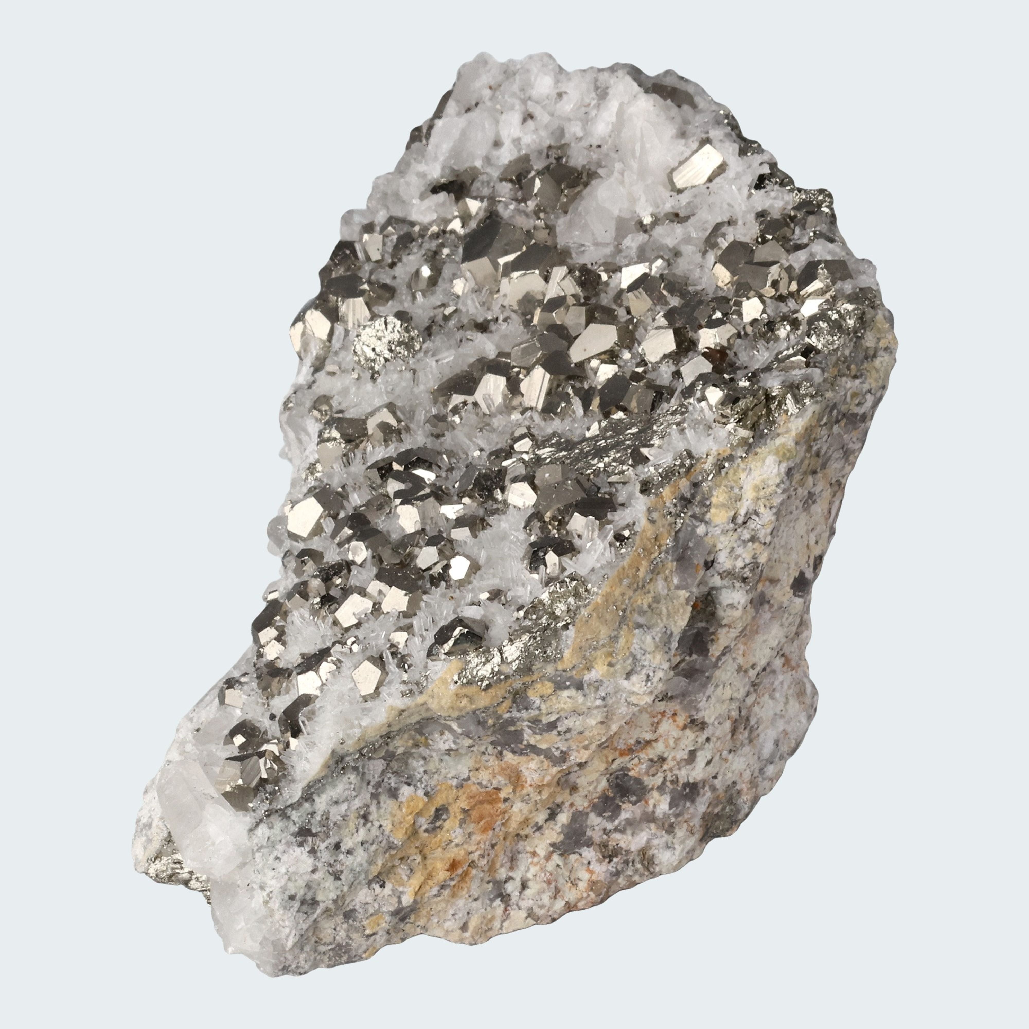 Pyrit an Bergkristall aus Indonesien (660g) – Ansicht 3