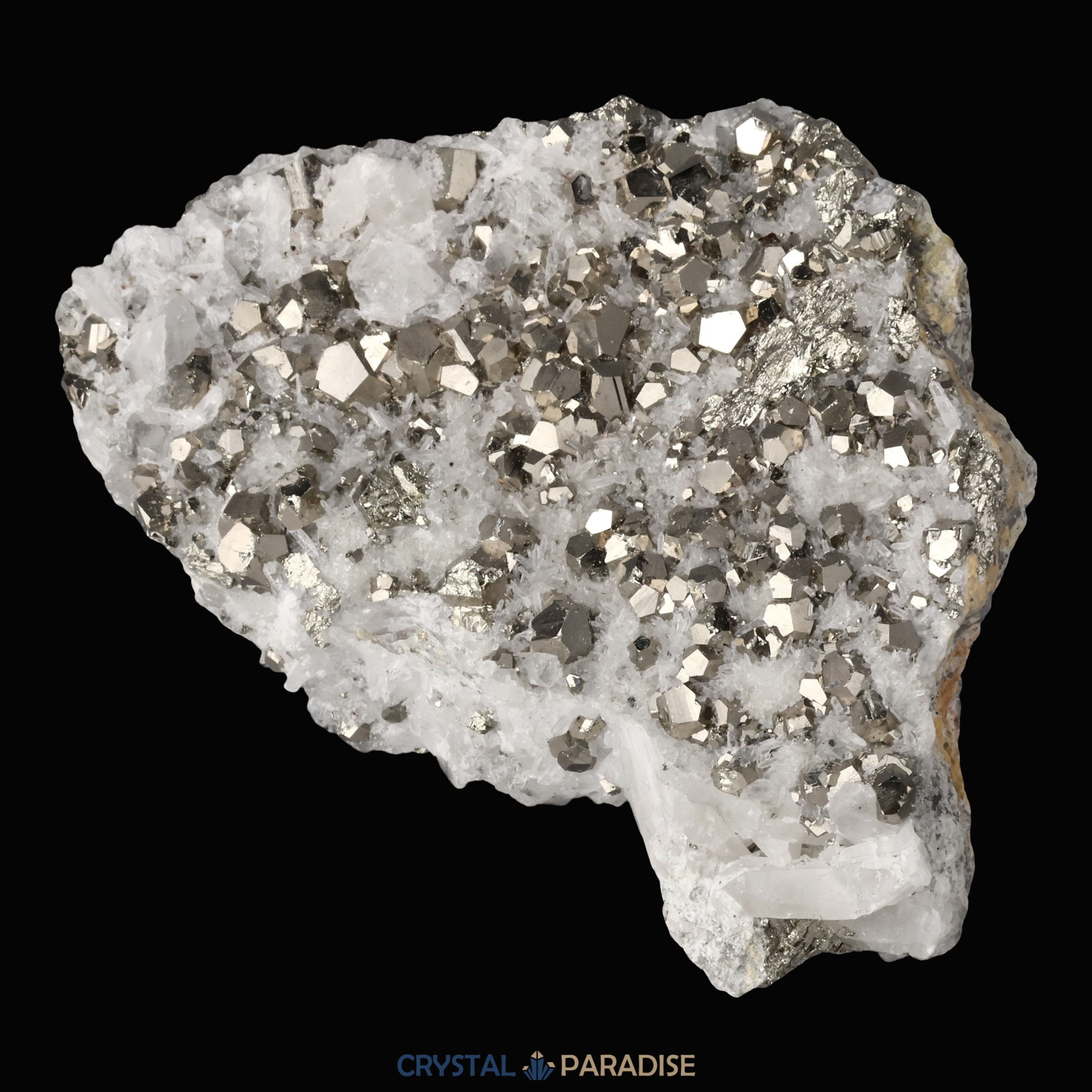 Pyrit an Bergkristall aus Indonesien (660g) – Ansicht 5