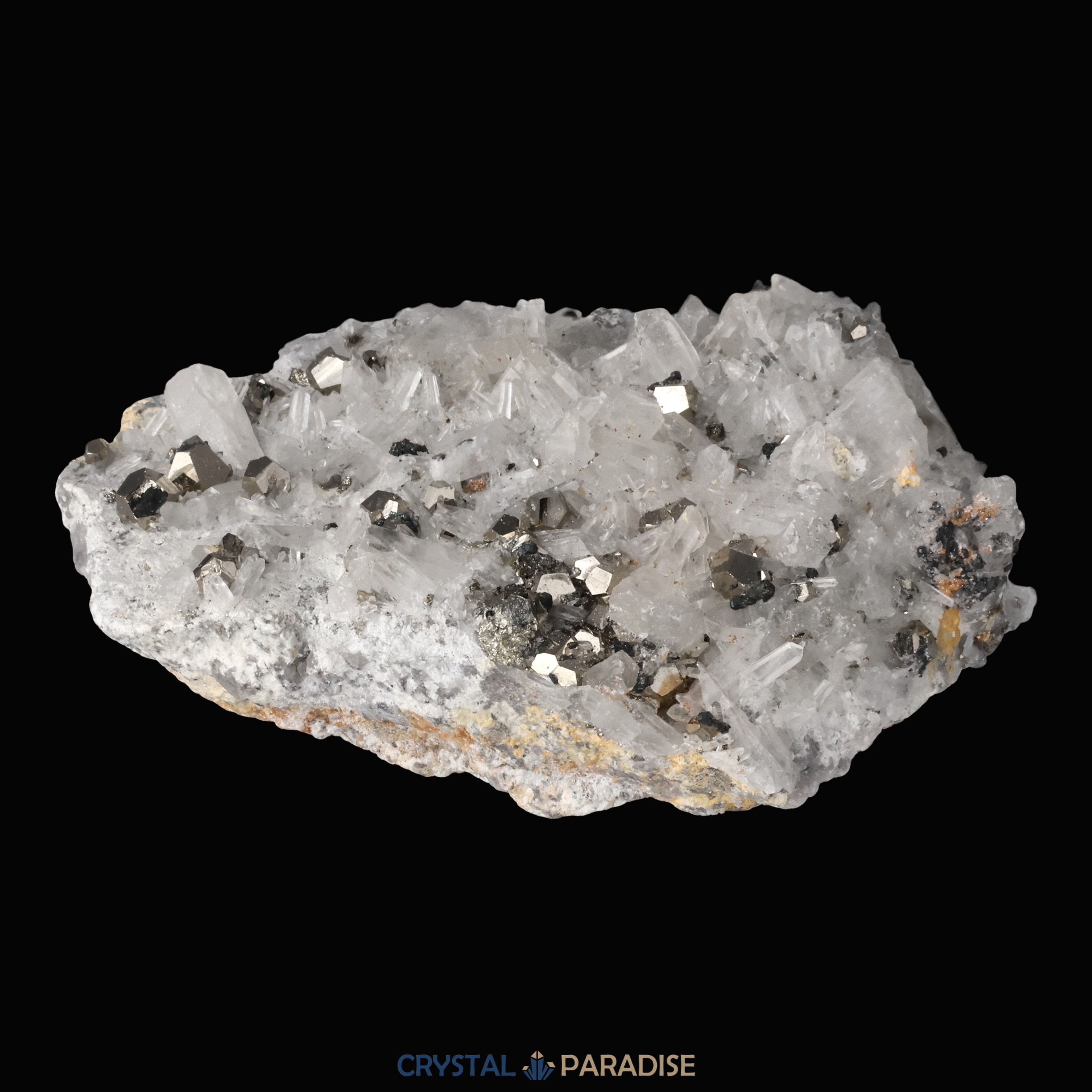 Pyrit an Bergkristall aus Indonesien (664g) – Ansicht 7