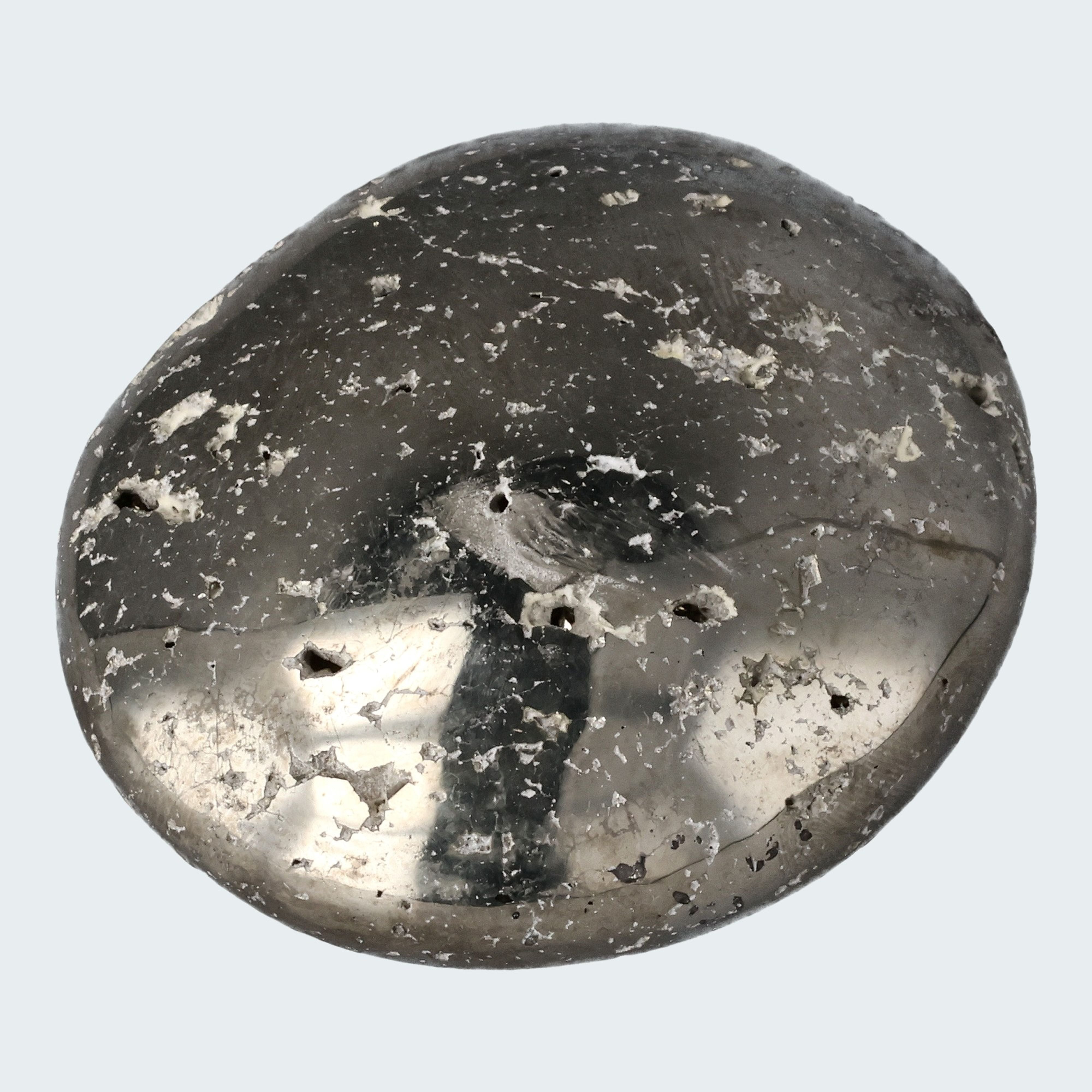 Pyrit Druzy Handschmeichler aus Huánuco, Peru (ca. 5,5 cm) – Ansicht 2