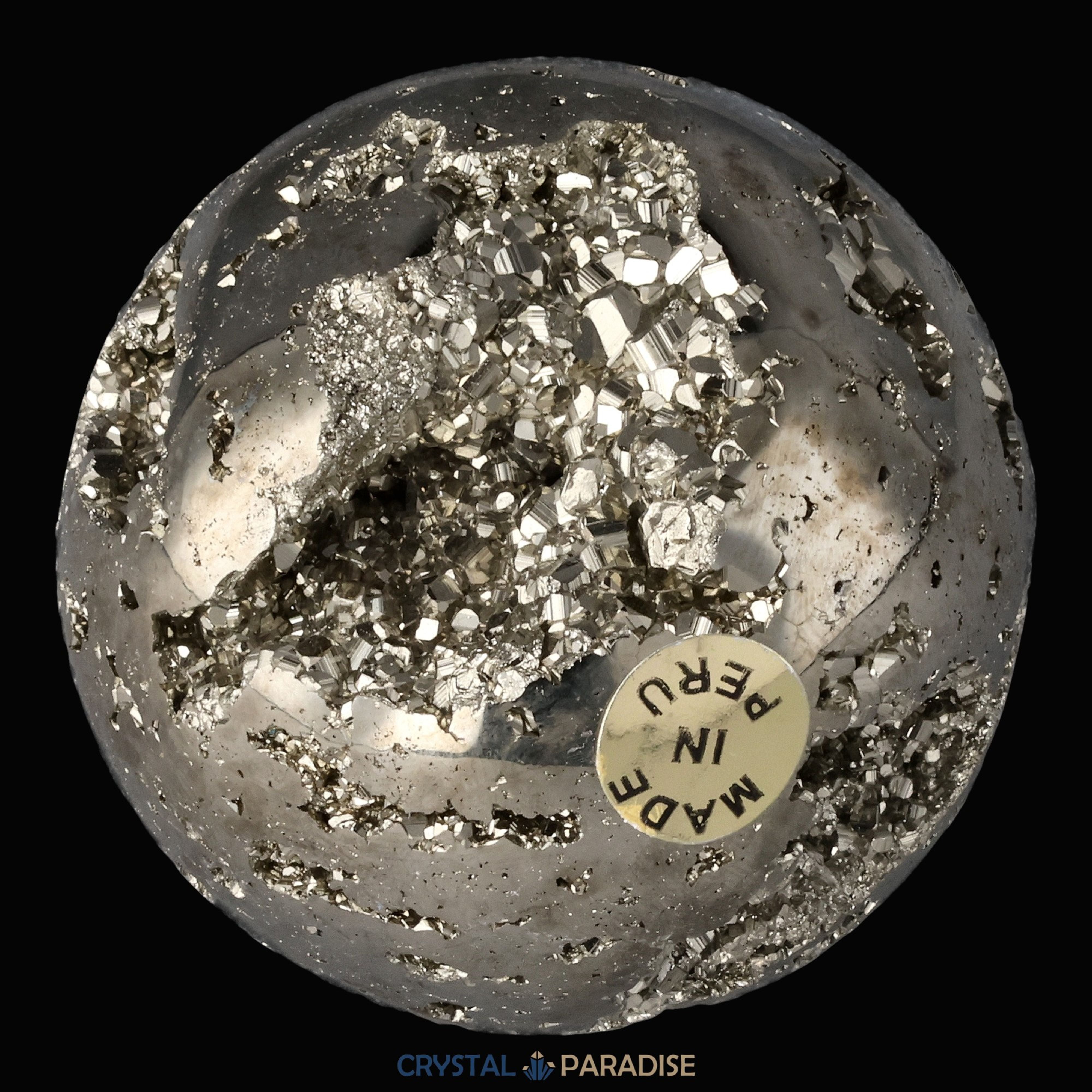 Pyrit Druzy Kugeln aus Huánuco, Peru 5cm – Ansicht 5