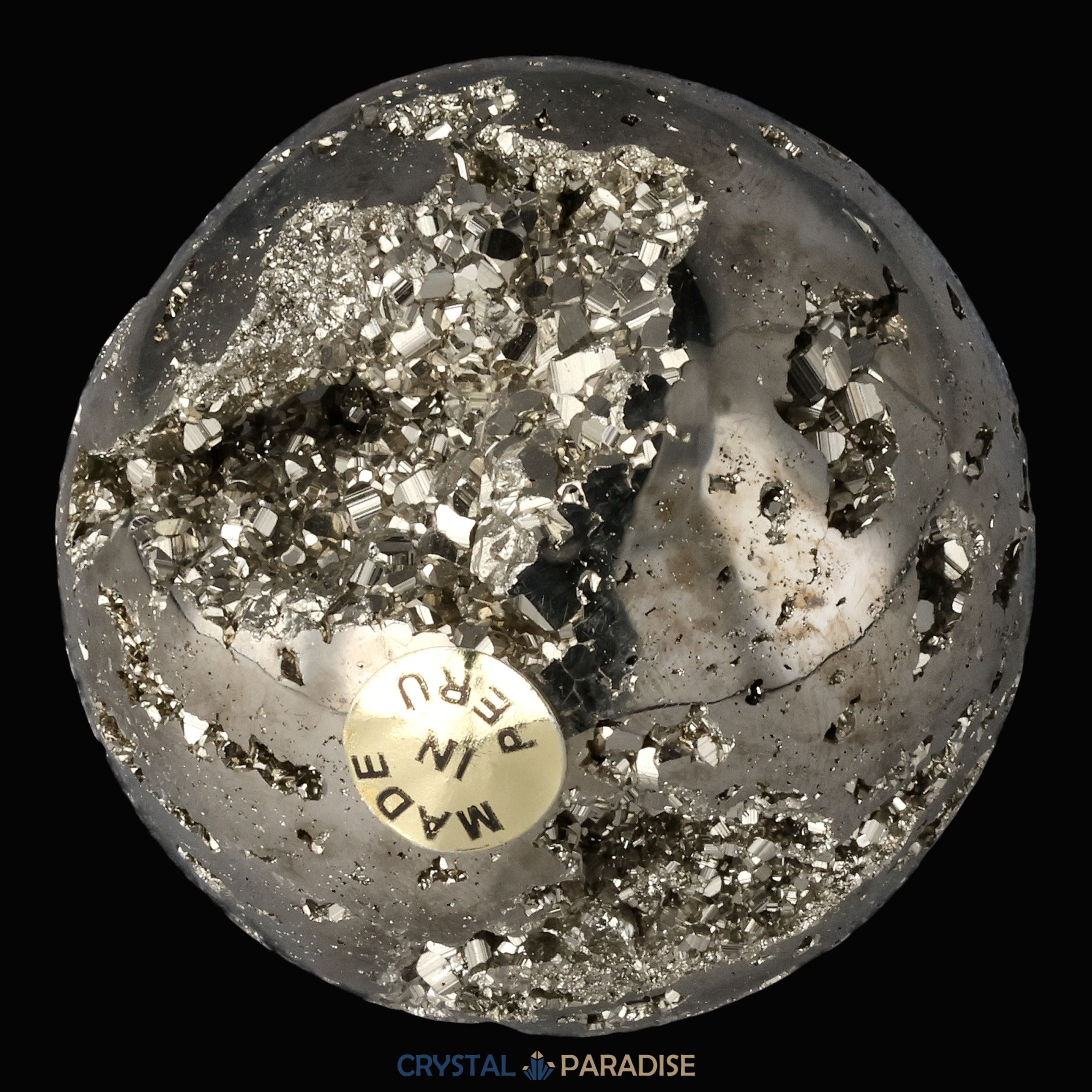 Pyrit Druzy Kugeln aus Huánuco, Peru 5cm – Ansicht 6