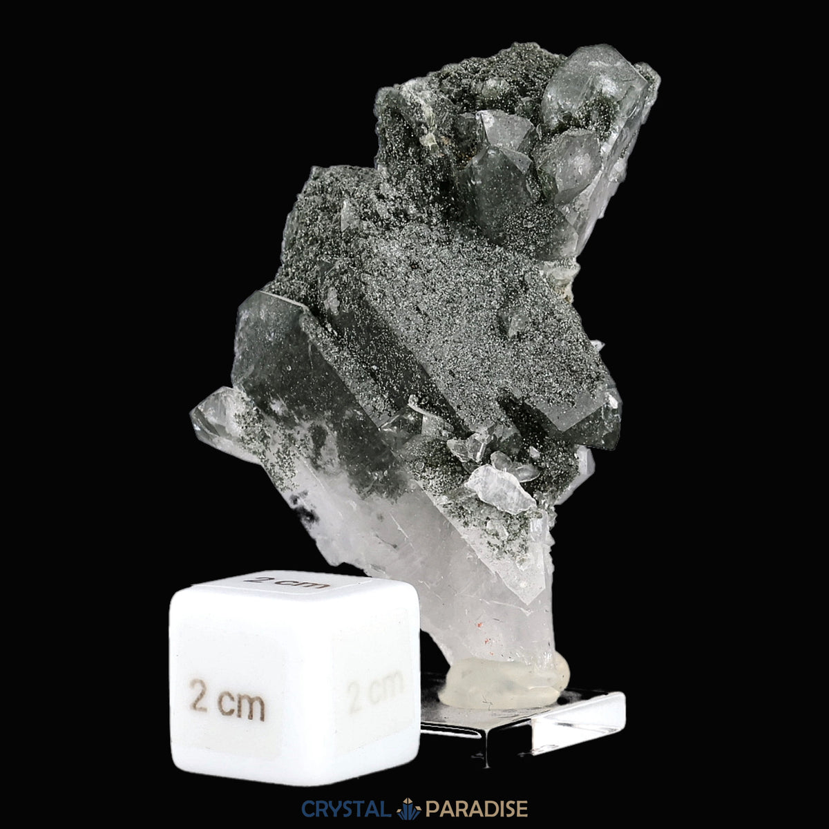 Quarz mit Chlorit aus der Schweiz (79g) – Ansicht 3