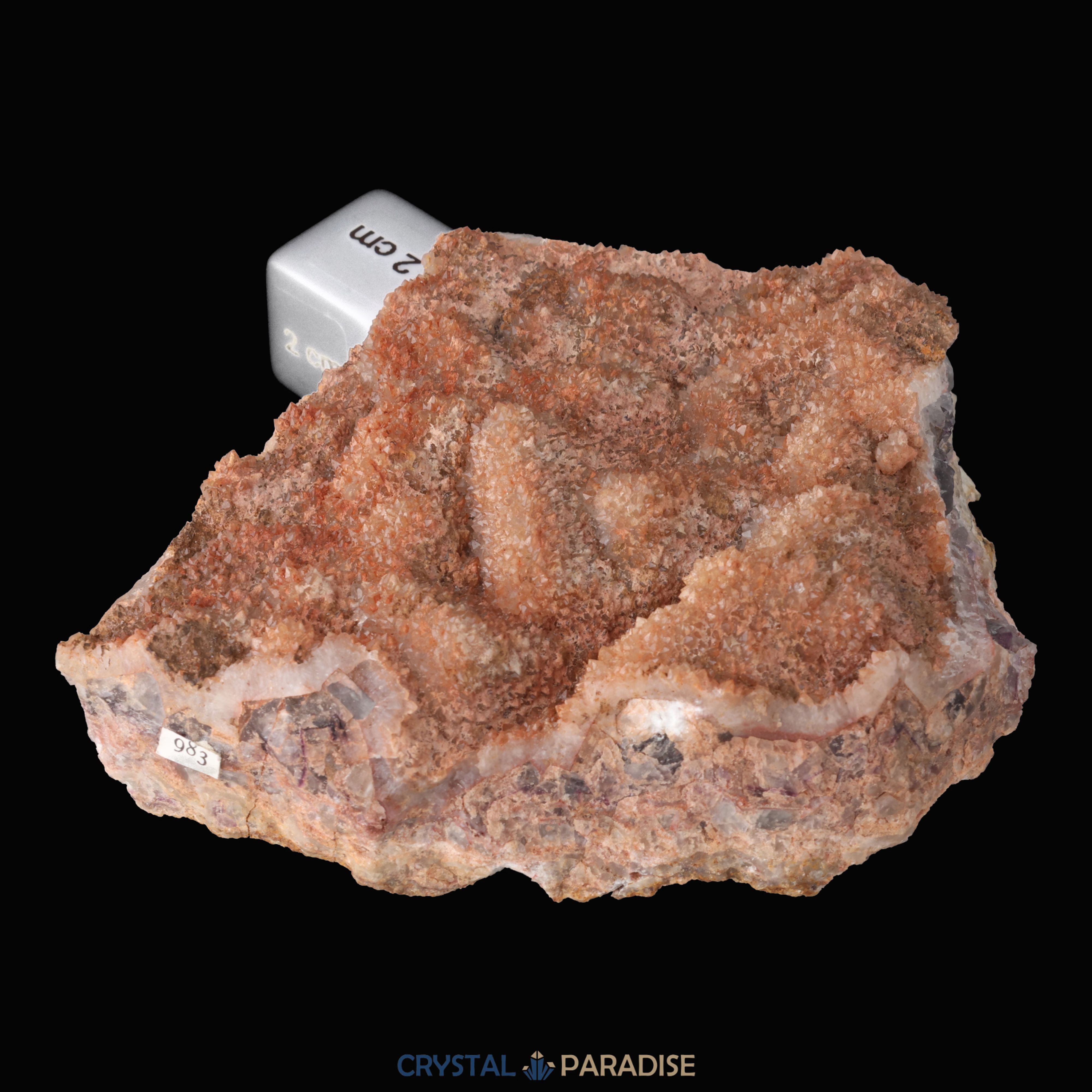 Quarz über Fluoritwürfel von der Royeswiese, Bayern (424g) – Ansicht 8