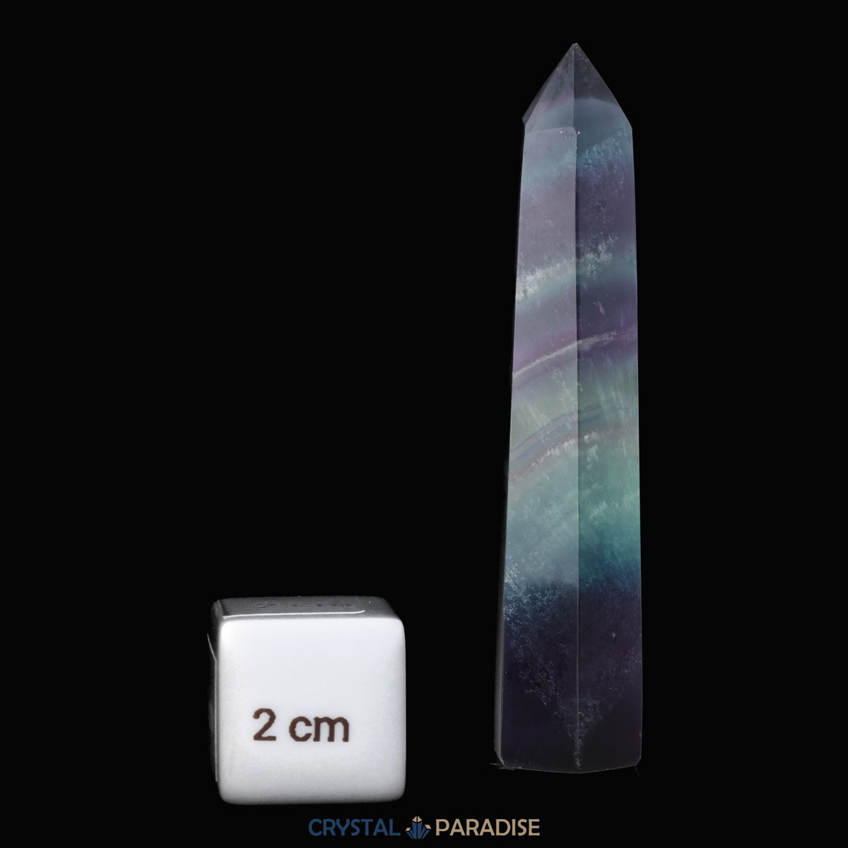 Regenbogen Fluorit Mini Obelisk (ca. 7 cm) – Ansicht 5