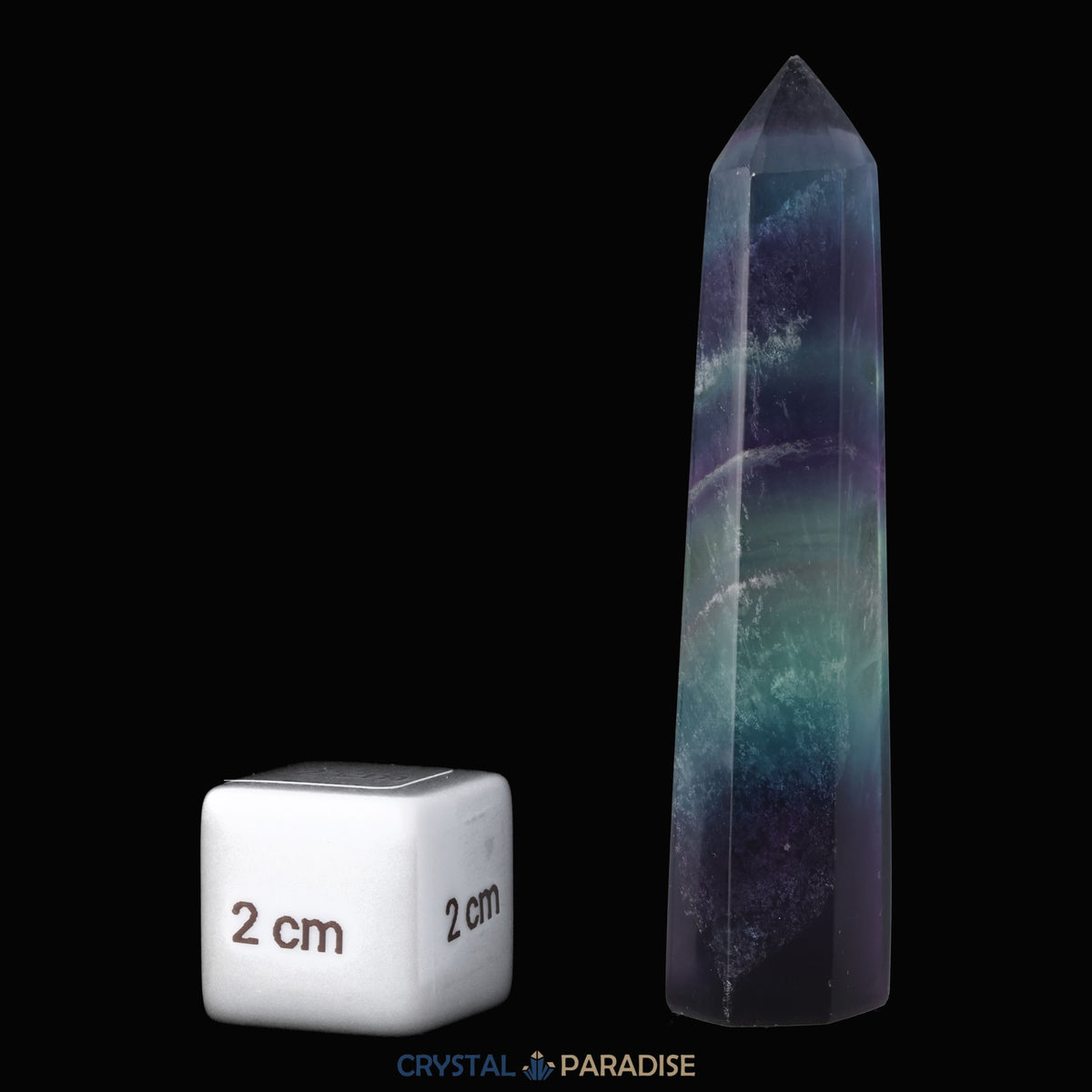 Regenbogen Fluorit Mini Obelisk (ca. 7 cm) – Ansicht 6