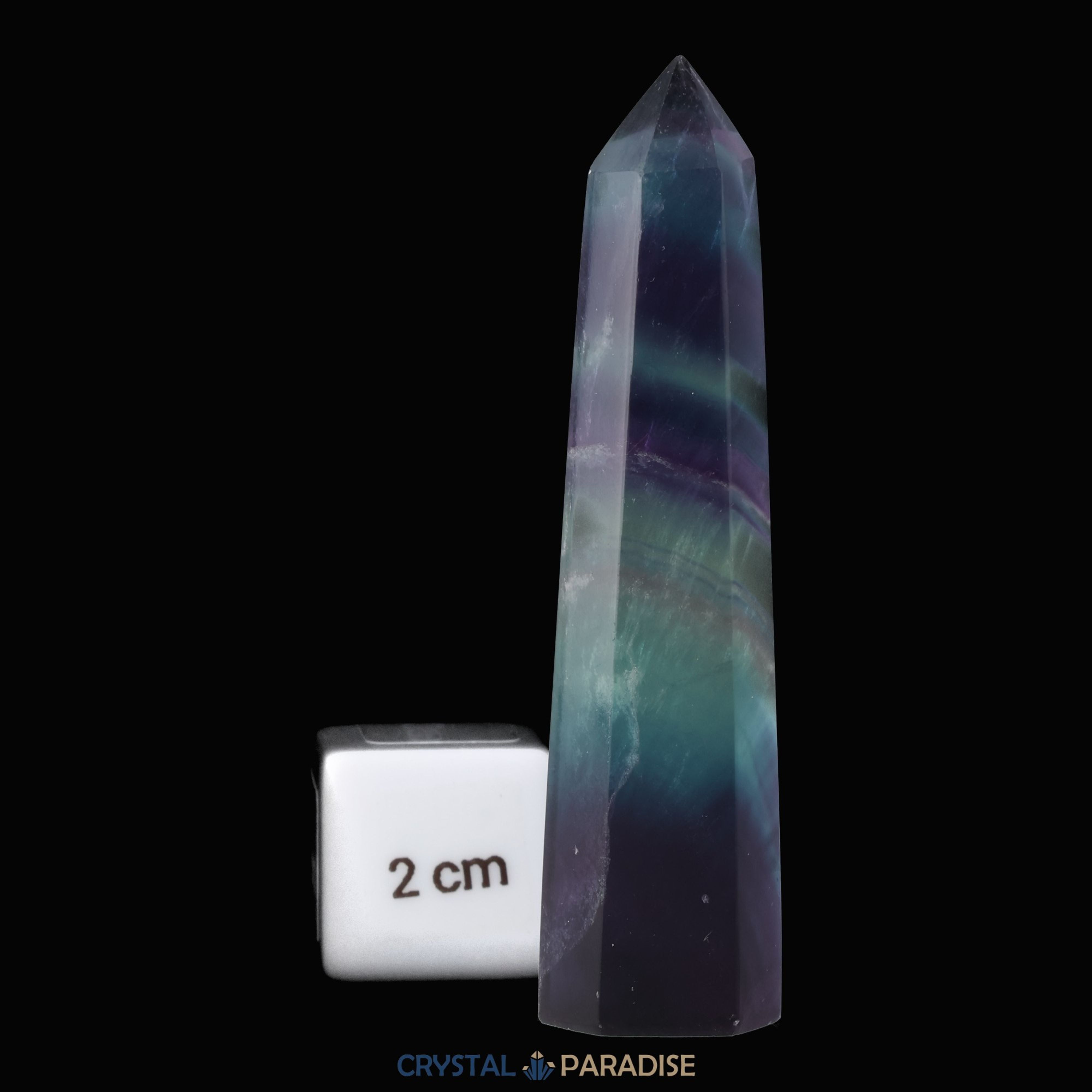 Regenbogen Fluorit Mini Obelisk (ca. 7 cm) – Ansicht 7