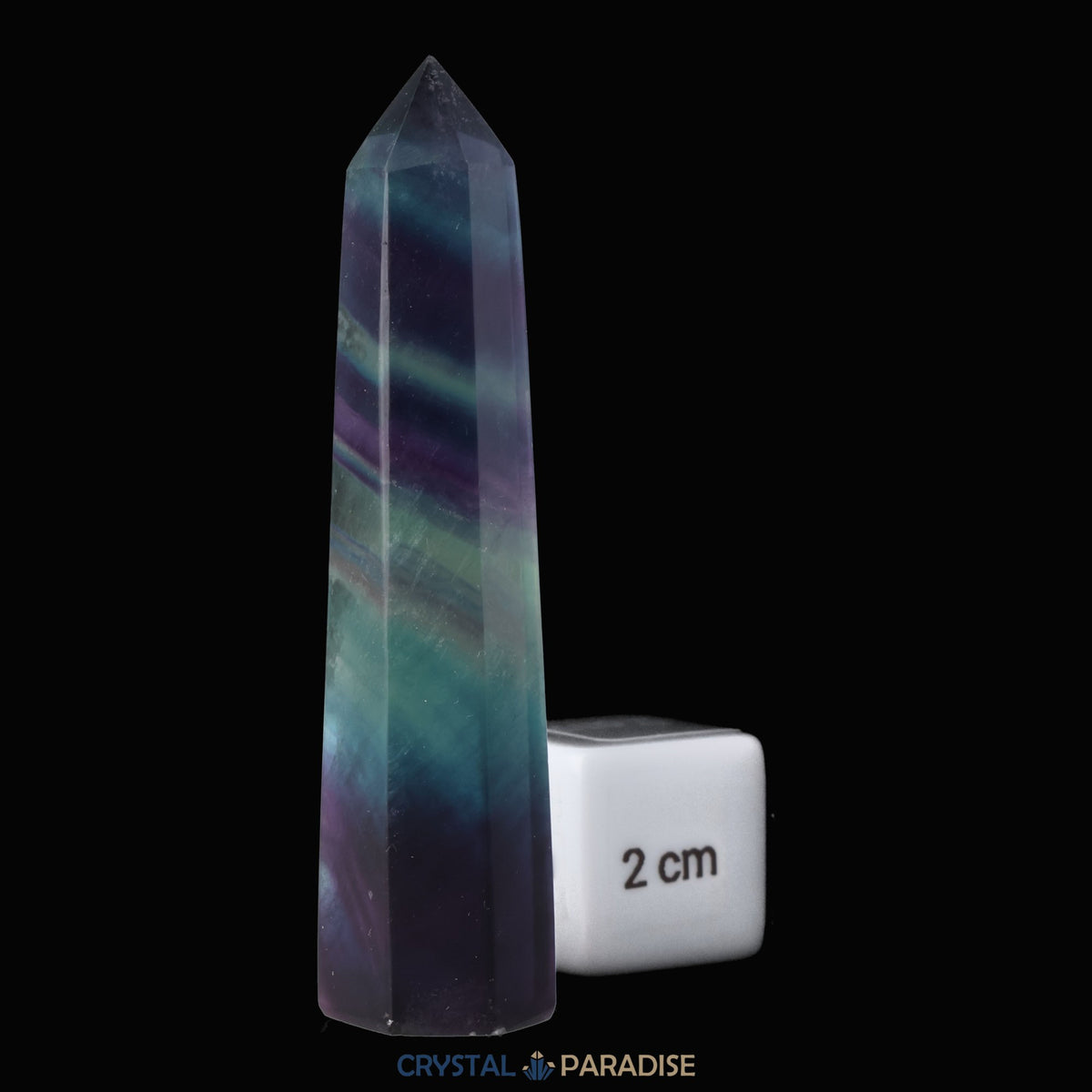 Regenbogen Fluorit Mini Obelisk (ca. 7 cm) – Ansicht 8