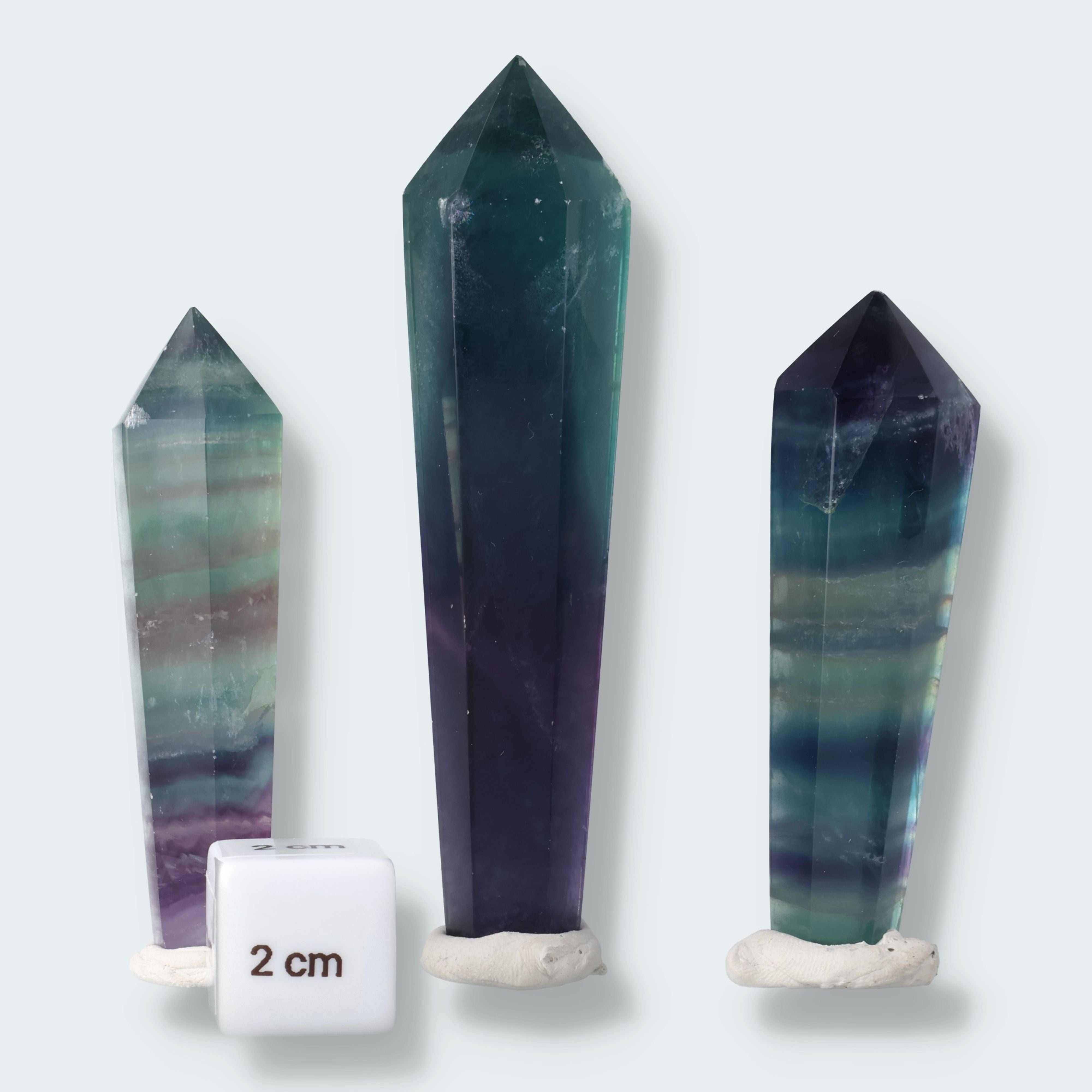 Regenbogen Fluorit Zepter – Ansicht 2