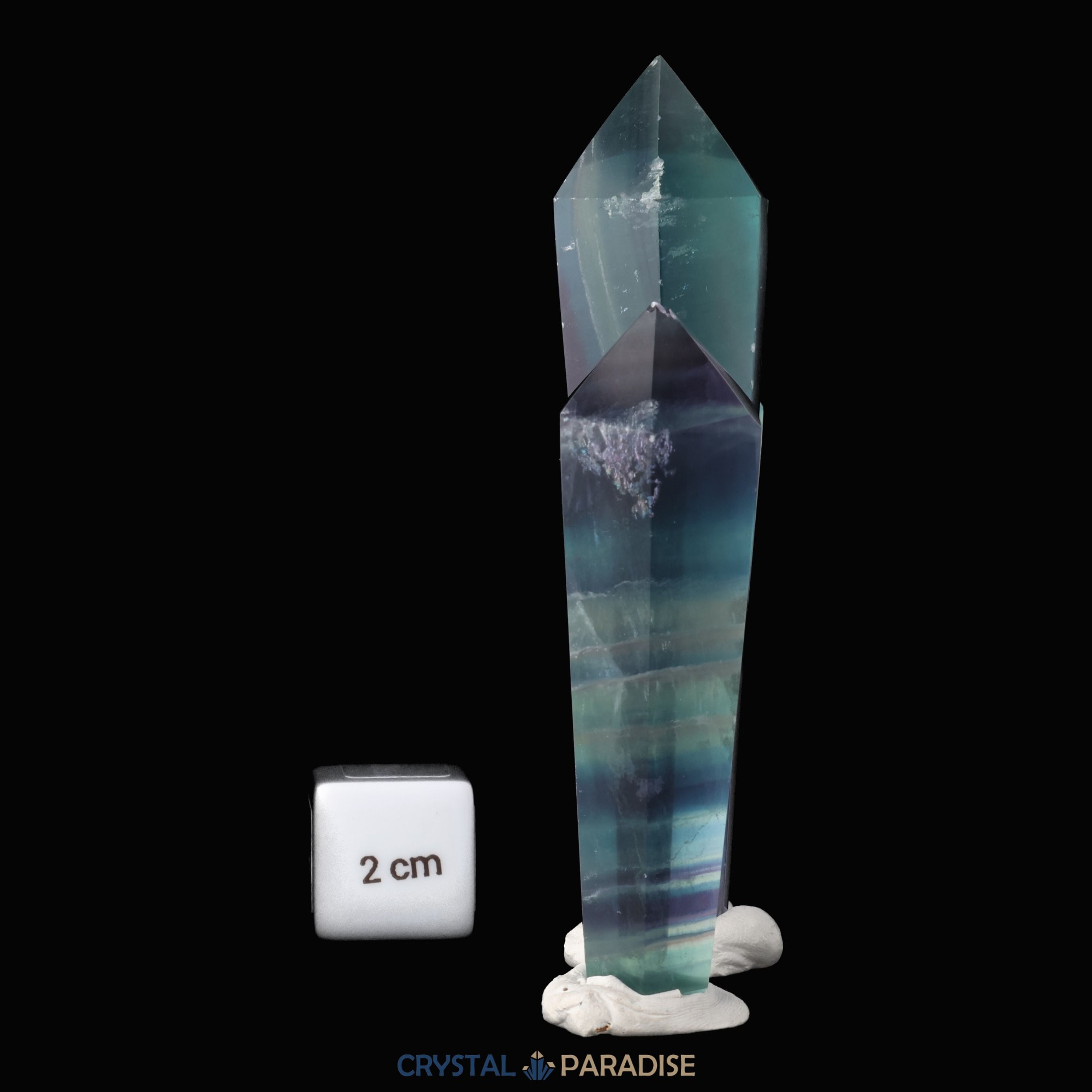 Regenbogen Fluorit Zepter – Ansicht 7