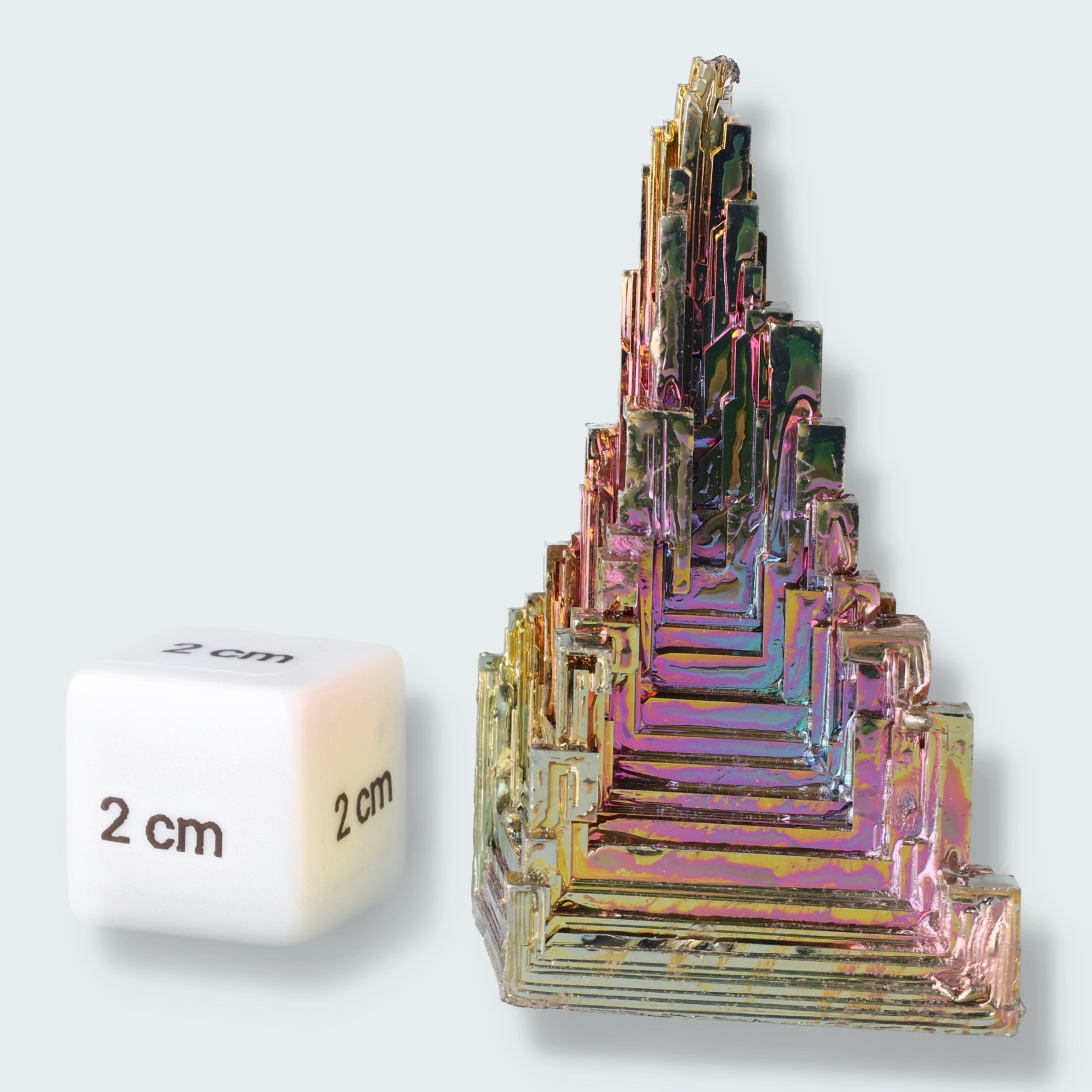 Regenbogen Wismut Kristall (gezüchtet) (142g) – Ansicht 3