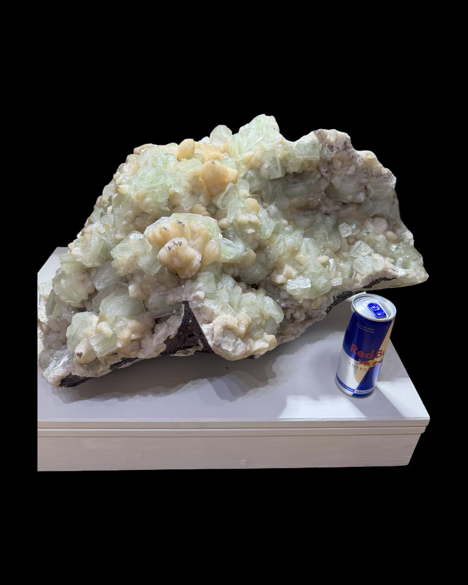 Grüner Apophyllit mit Stilbit XXL Cluster fine minerals