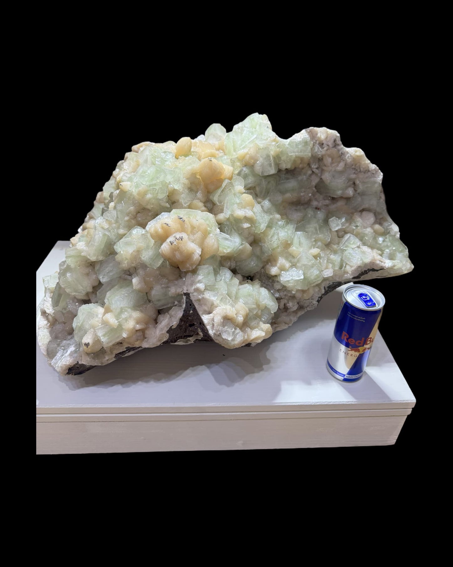 Grüner Apophyllit mit Stilbit XXL Cluster fine minerals