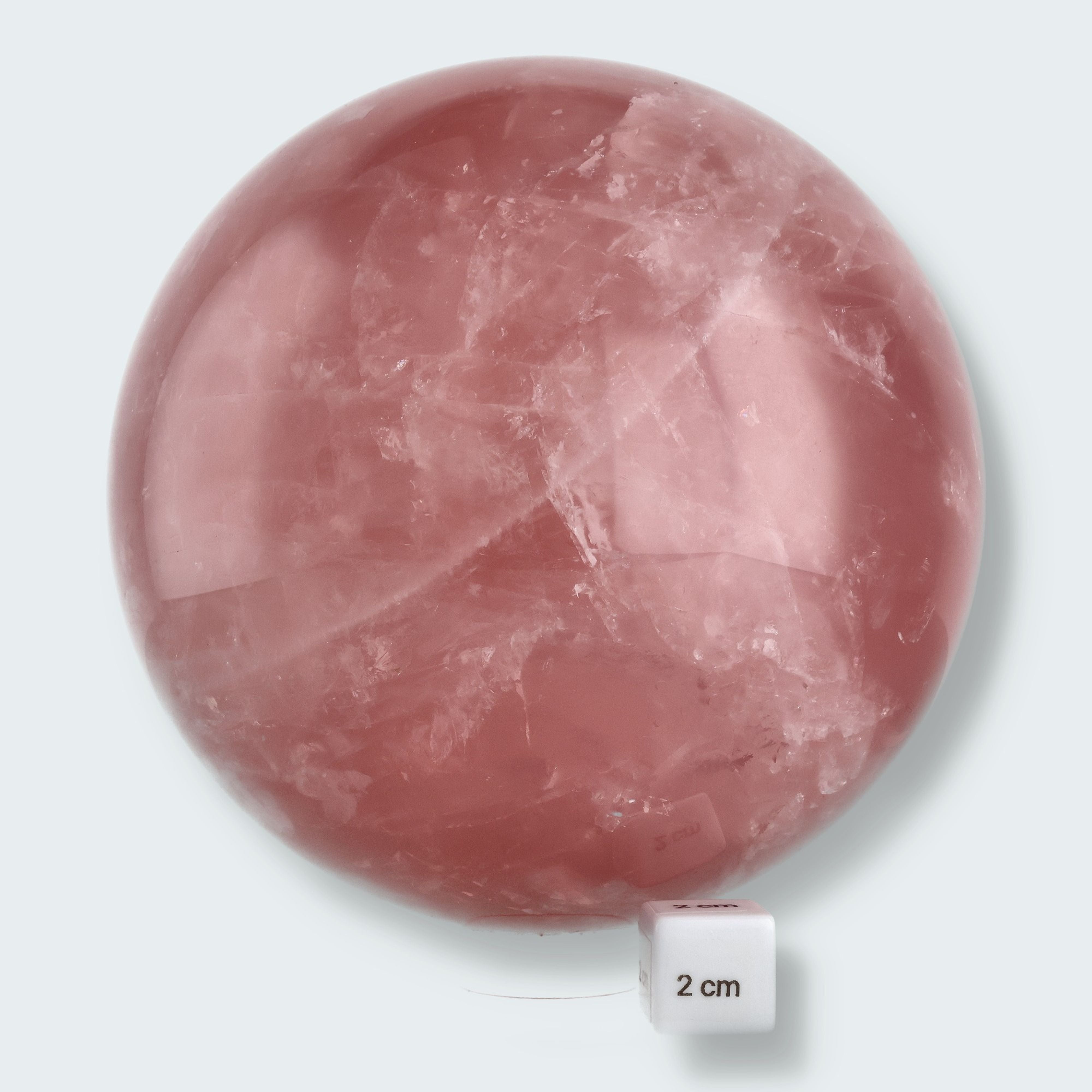 Rosenquarz Kugel (14,4 cm - 4,86kg) – Ansicht 2