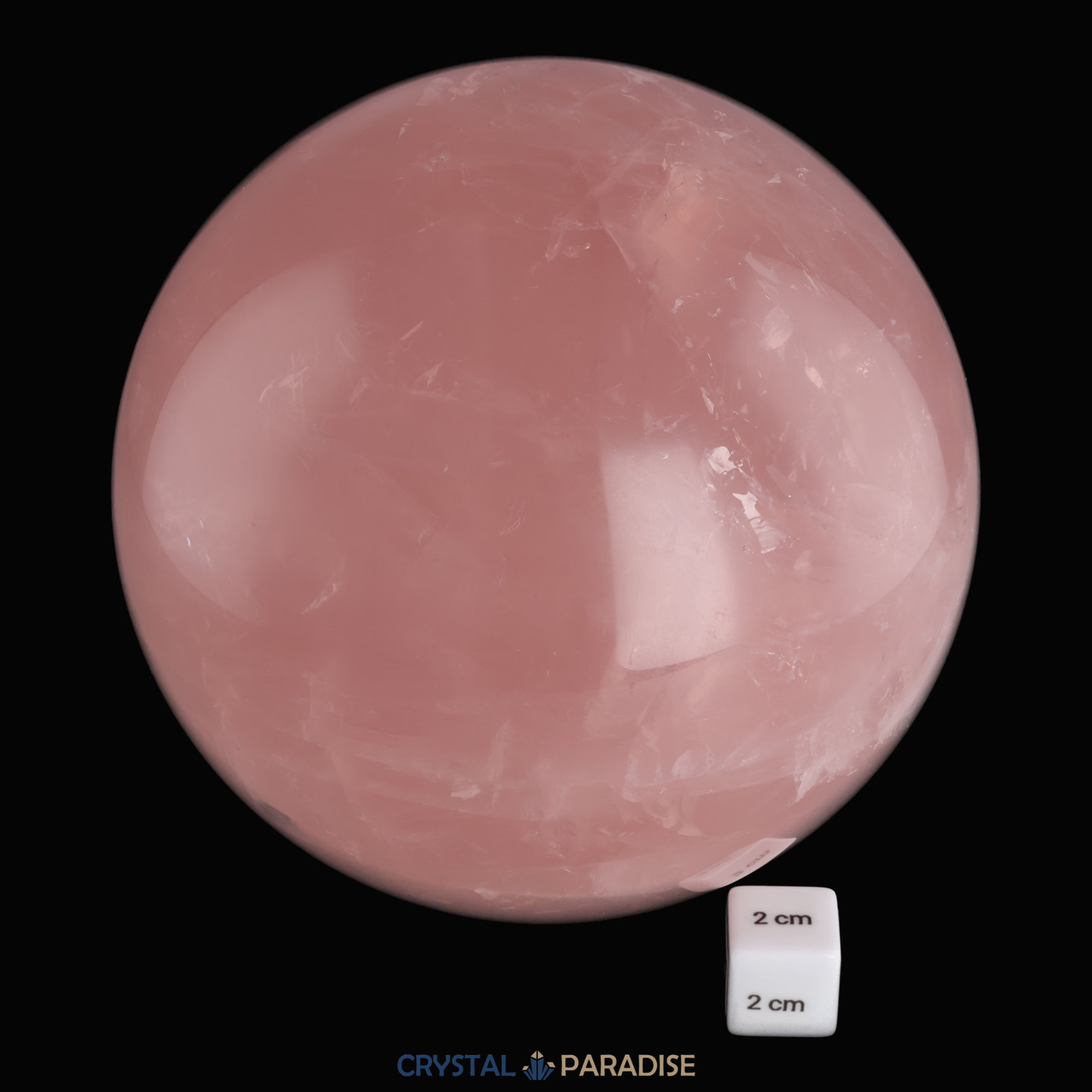 Rosenquarz Kugel (14,5 cm - 4,9kg) – Ansicht 5