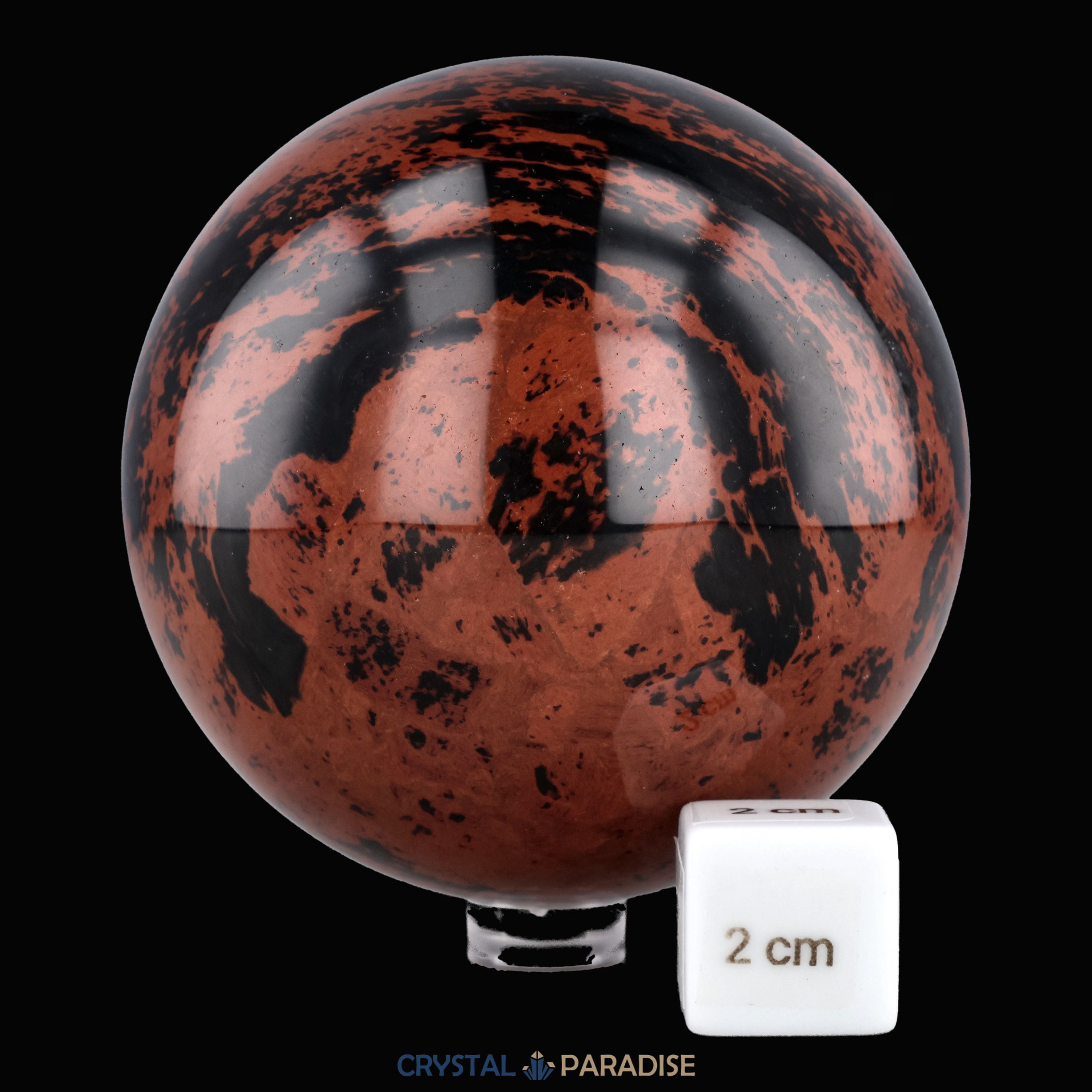 Rote Obsidian Kugeln aus Mexiko – Ansicht 2