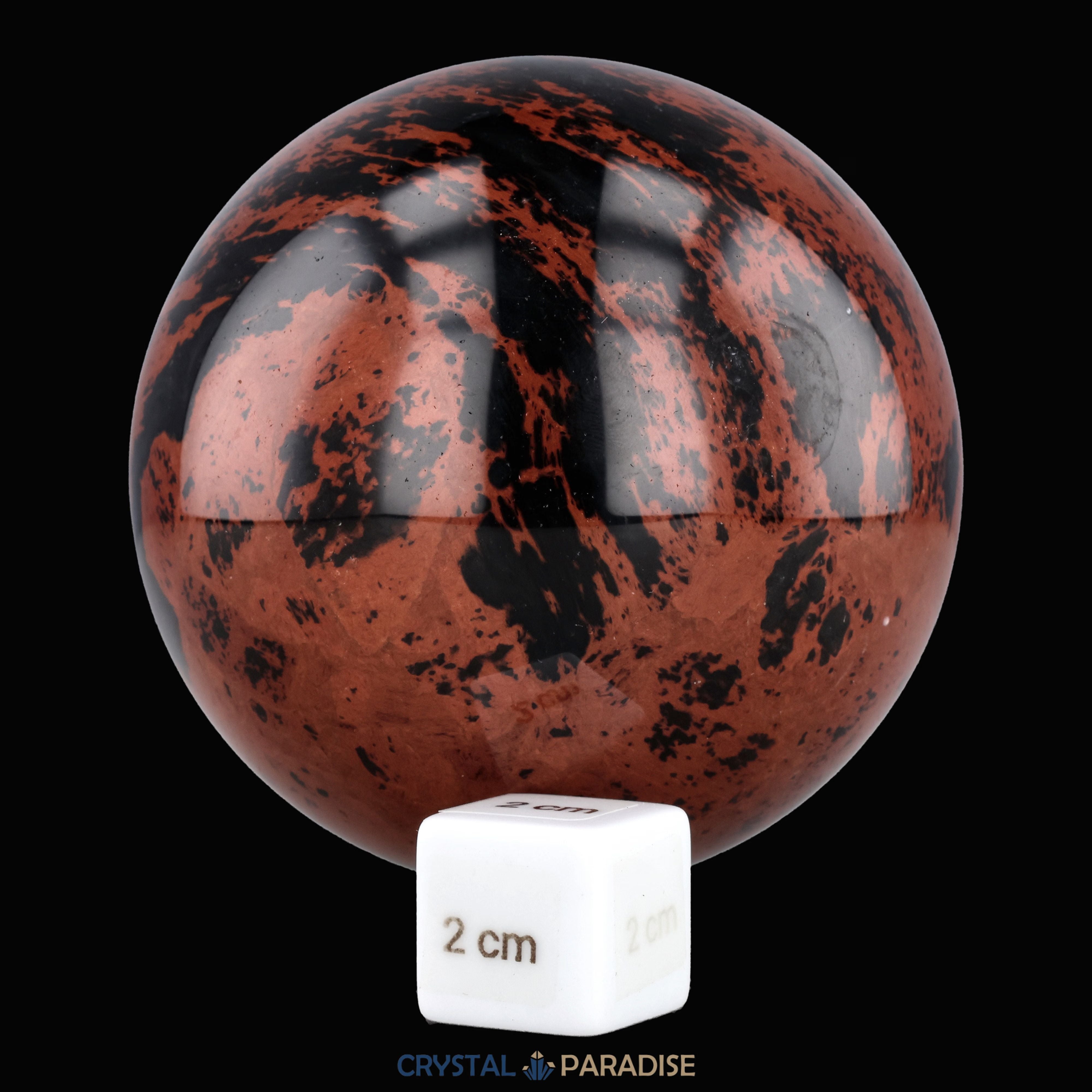 Rote Obsidian Kugeln aus Mexiko – Ansicht 3