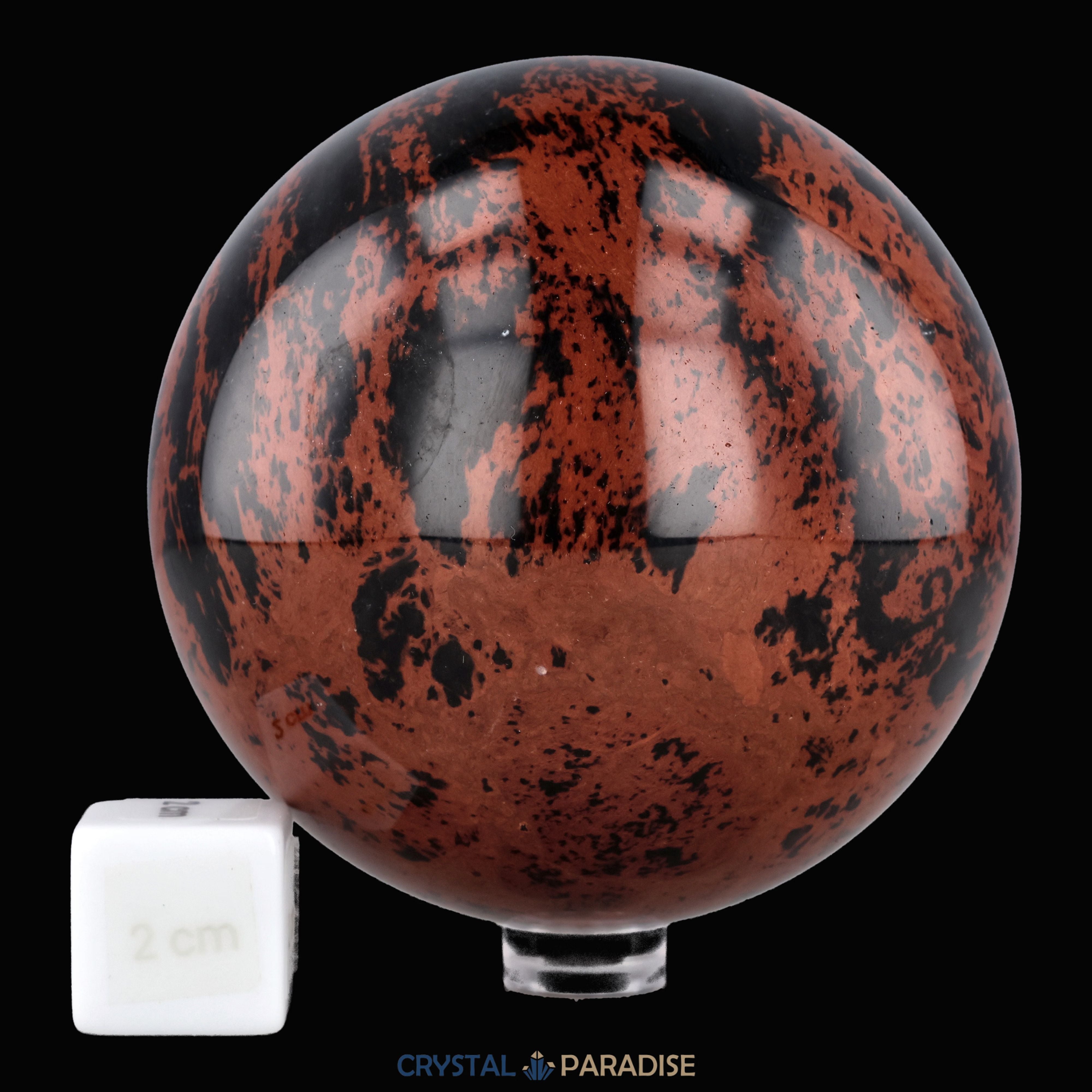 Rote Obsidian Kugeln aus Mexiko – Ansicht 4