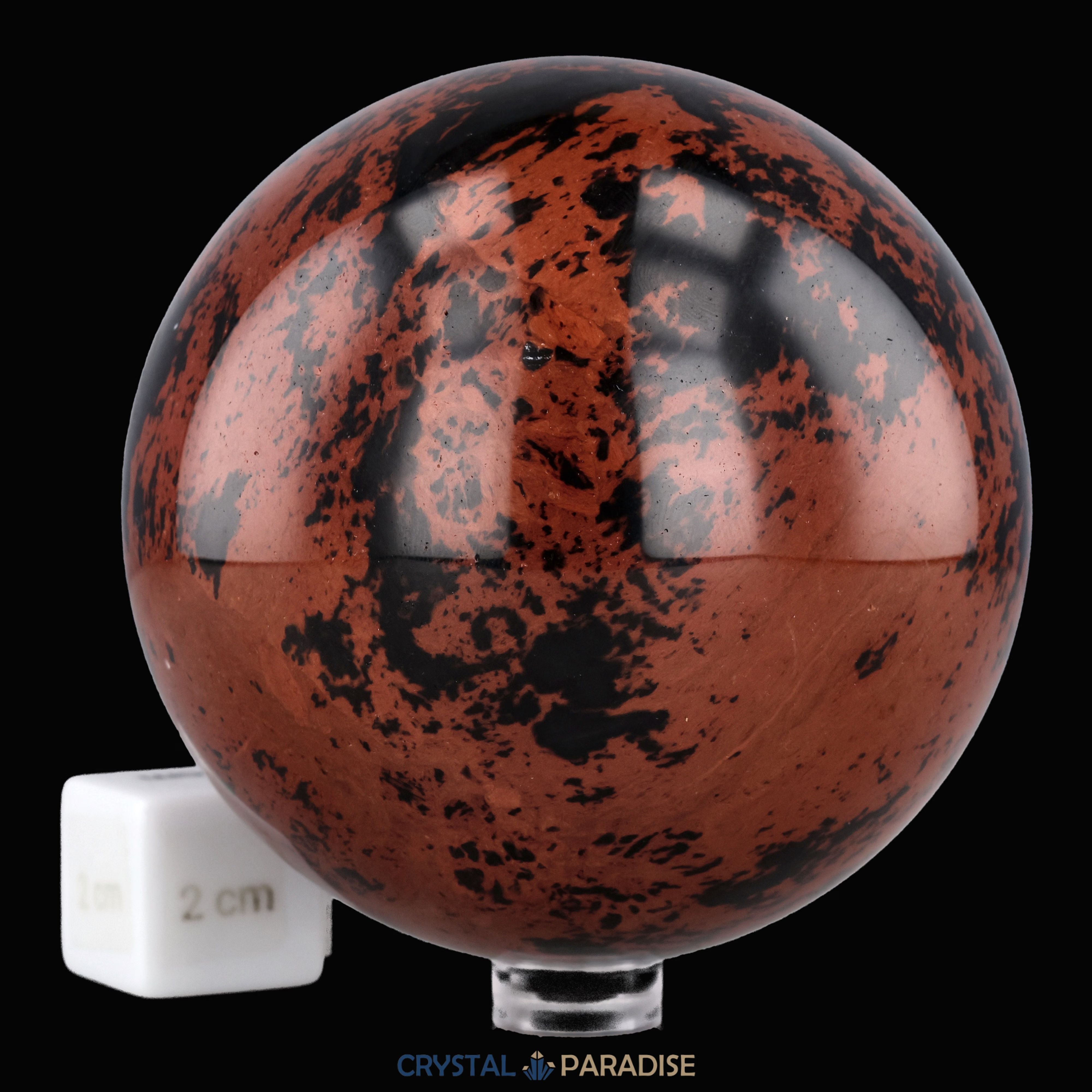 Rote Obsidian Kugeln aus Mexiko – Ansicht 5