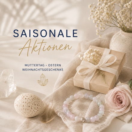 Geschenk, Rose und Kristallarmband mit dem Schriftzug Saisonale Aktionen