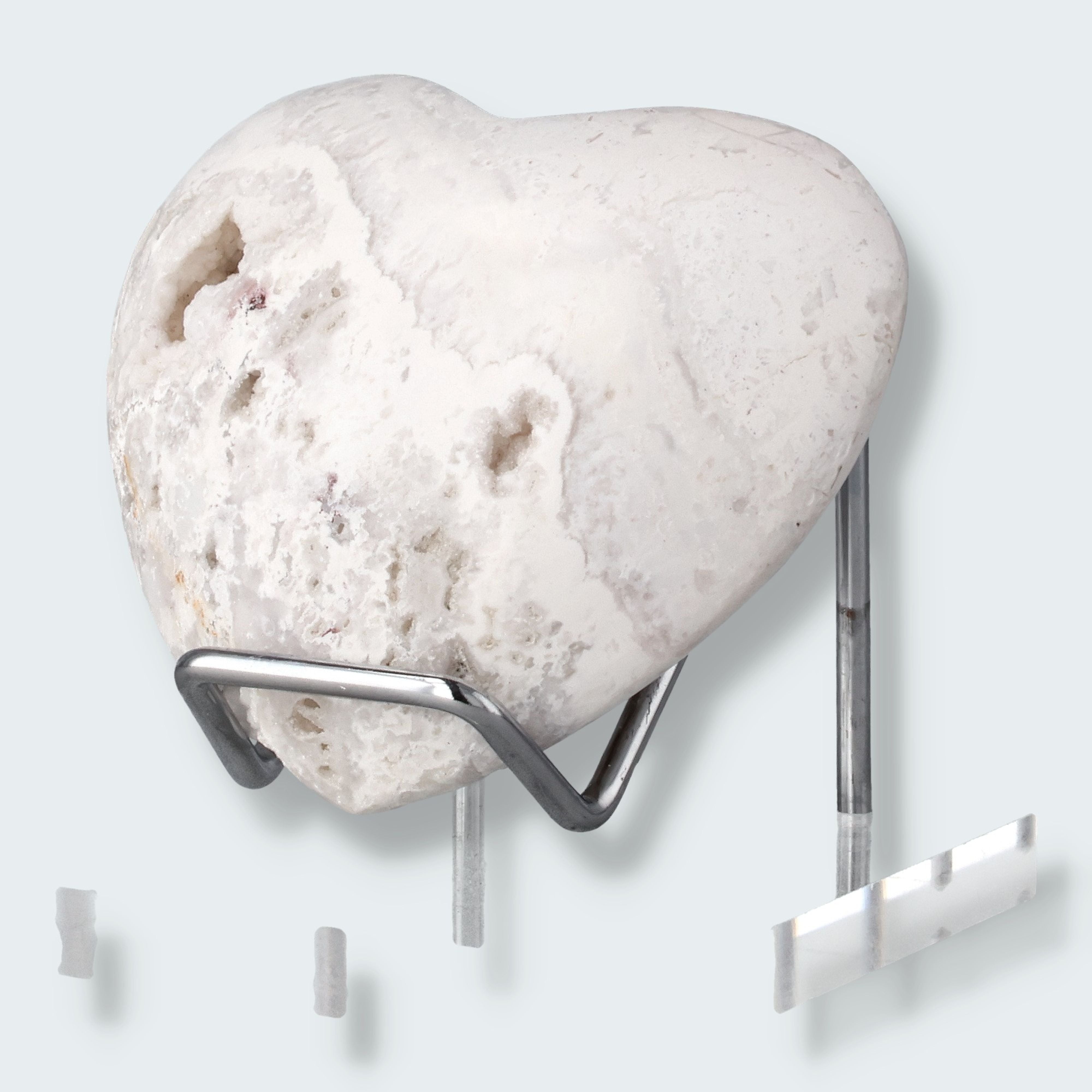 Schneeachat Herz (170 - 200 g) – Ansicht 2