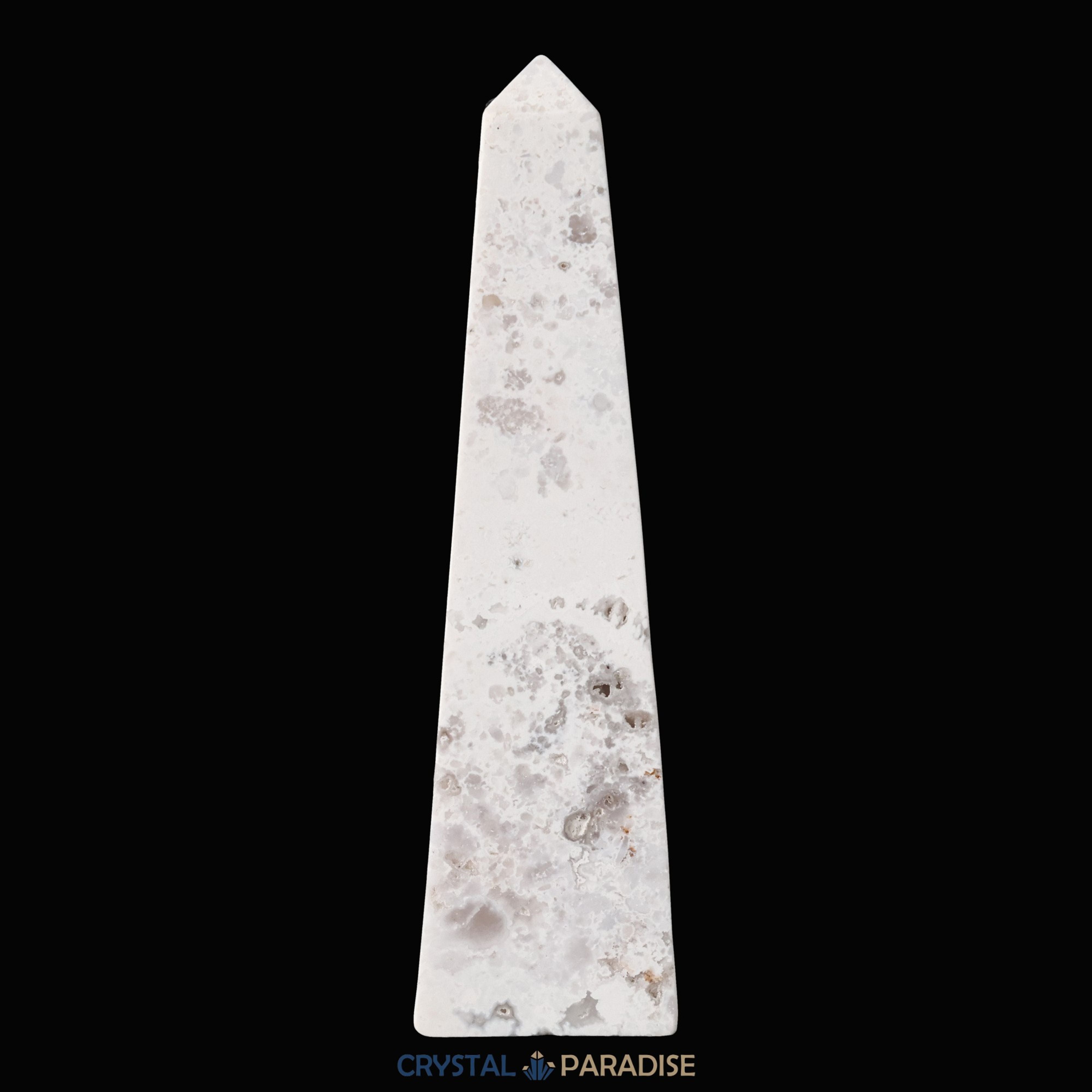 Schneeachat Obelisk (150 - 250 g) – Ansicht 6