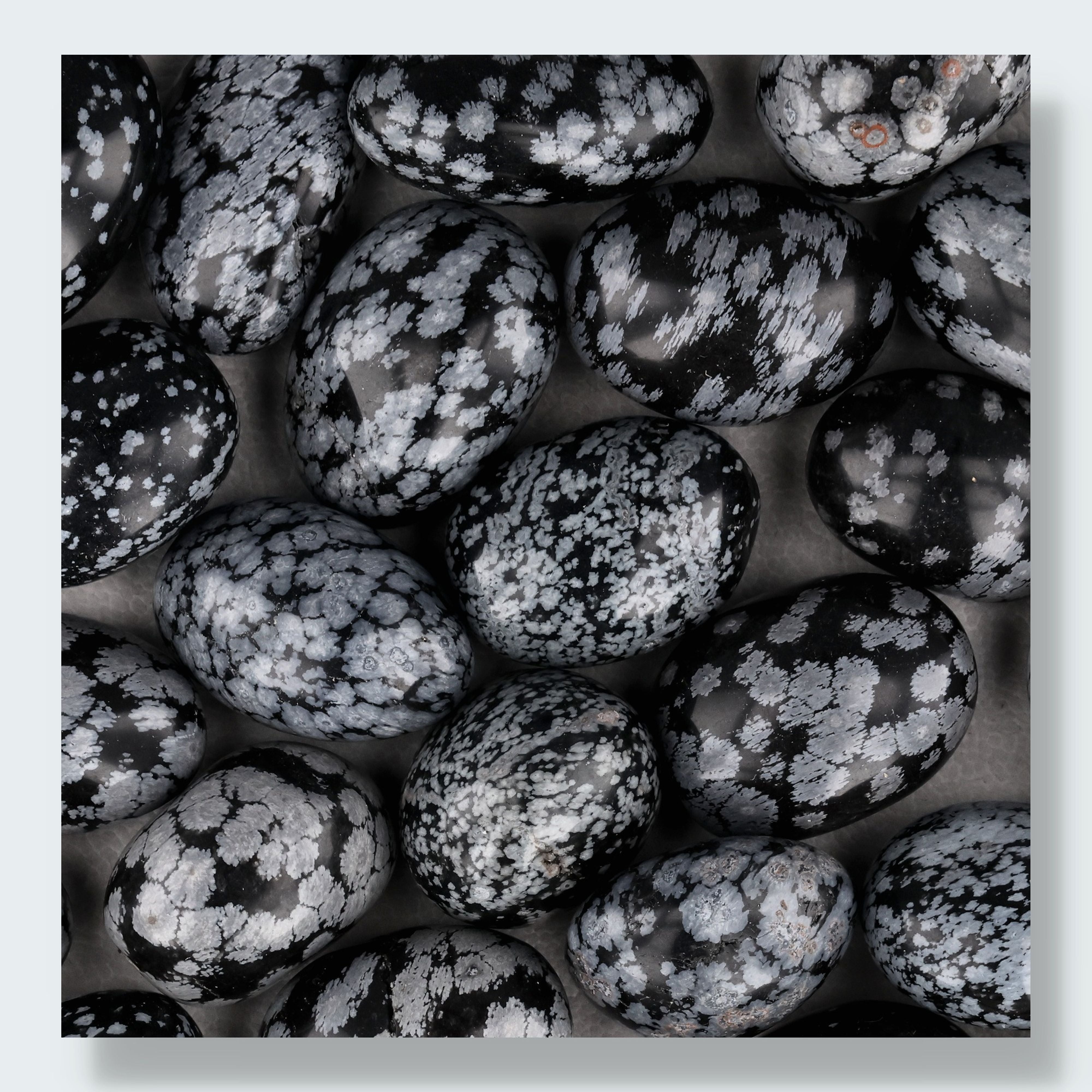 Schneeflocken Obsidian Trommelsteine – Ansicht 2